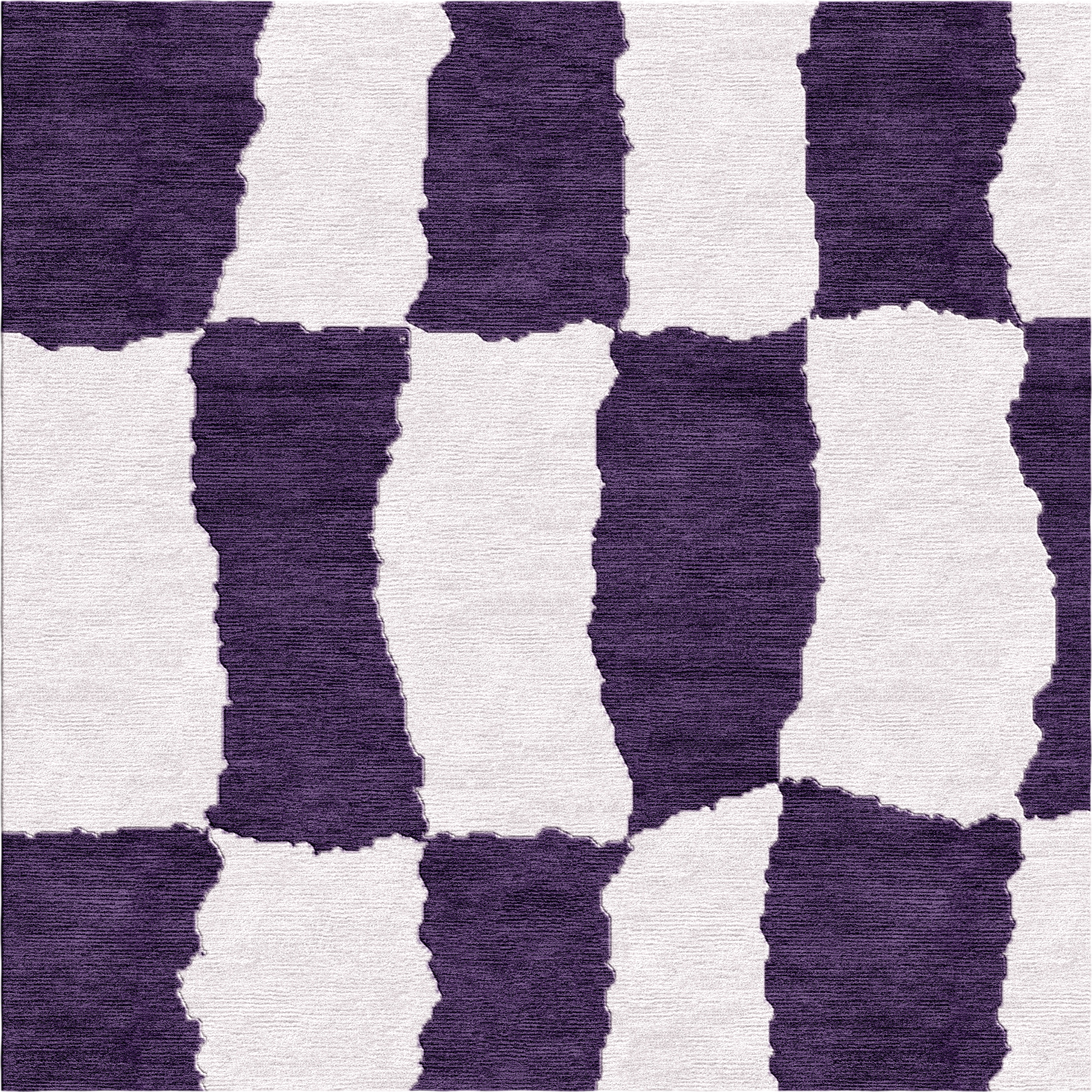 Shadow Check Ivory Purple