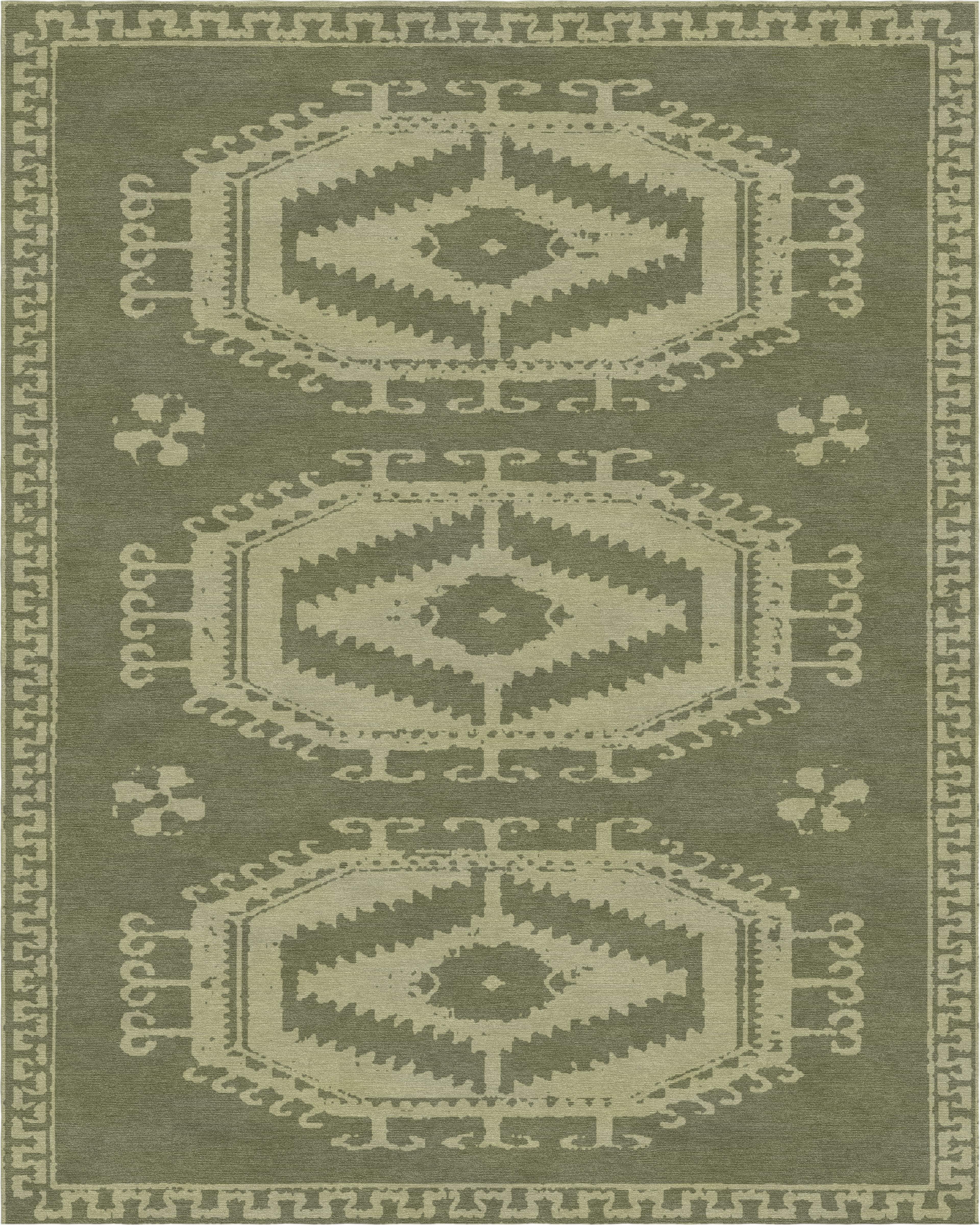 Kashira Medallion Rug Olive