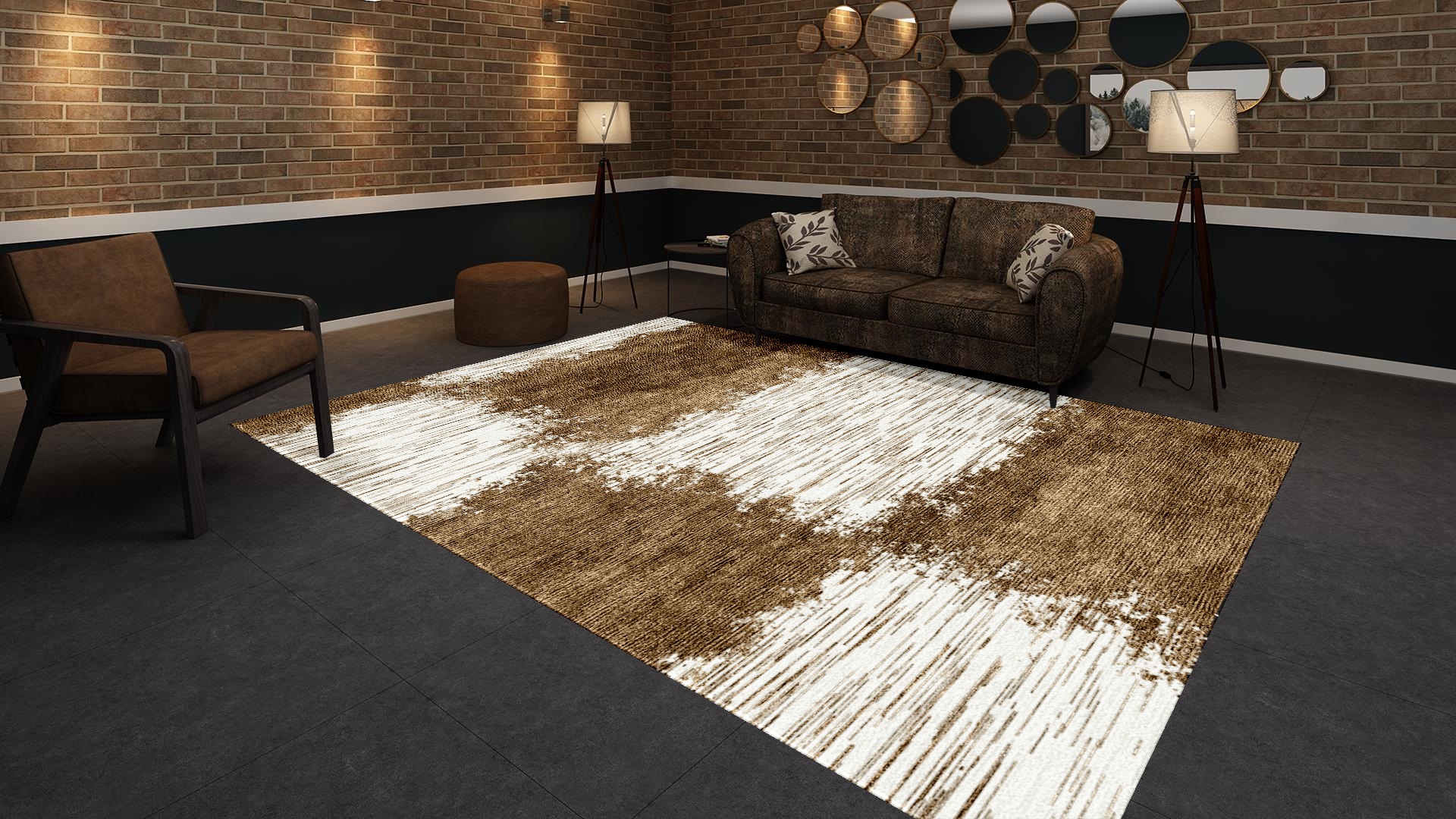 Sahara Drift Rug Brown