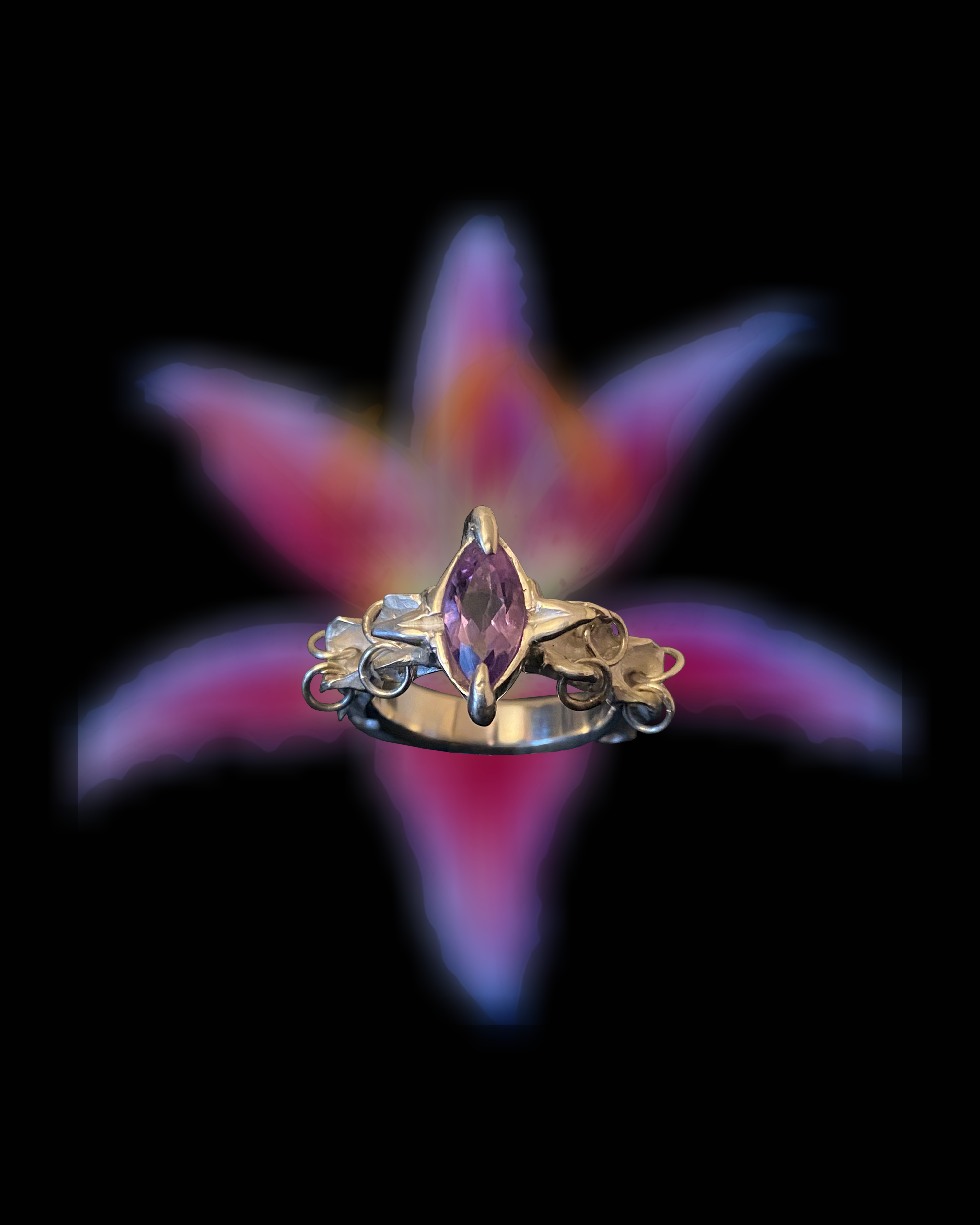 Pierced Lily ring