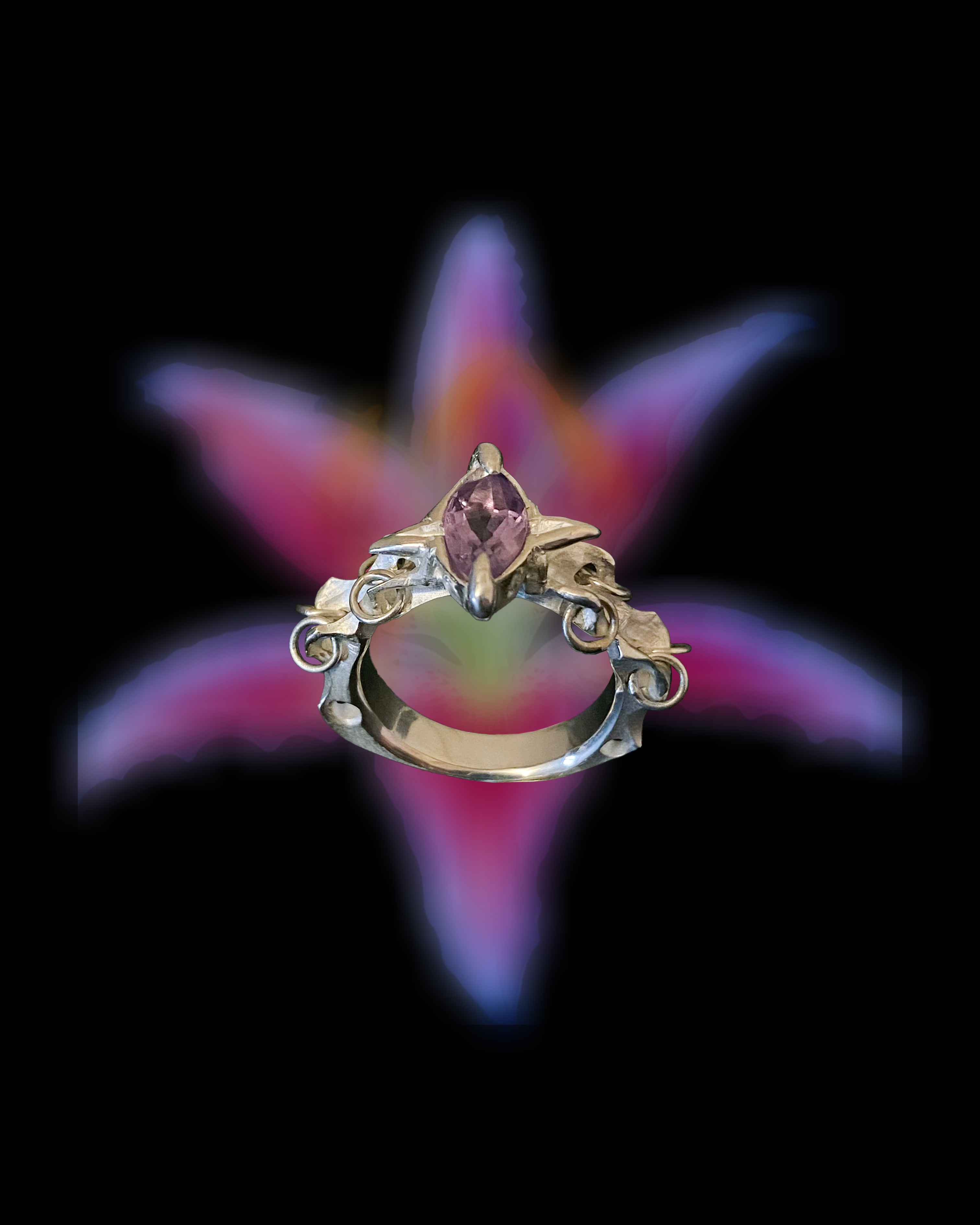 Pierced Lily ring