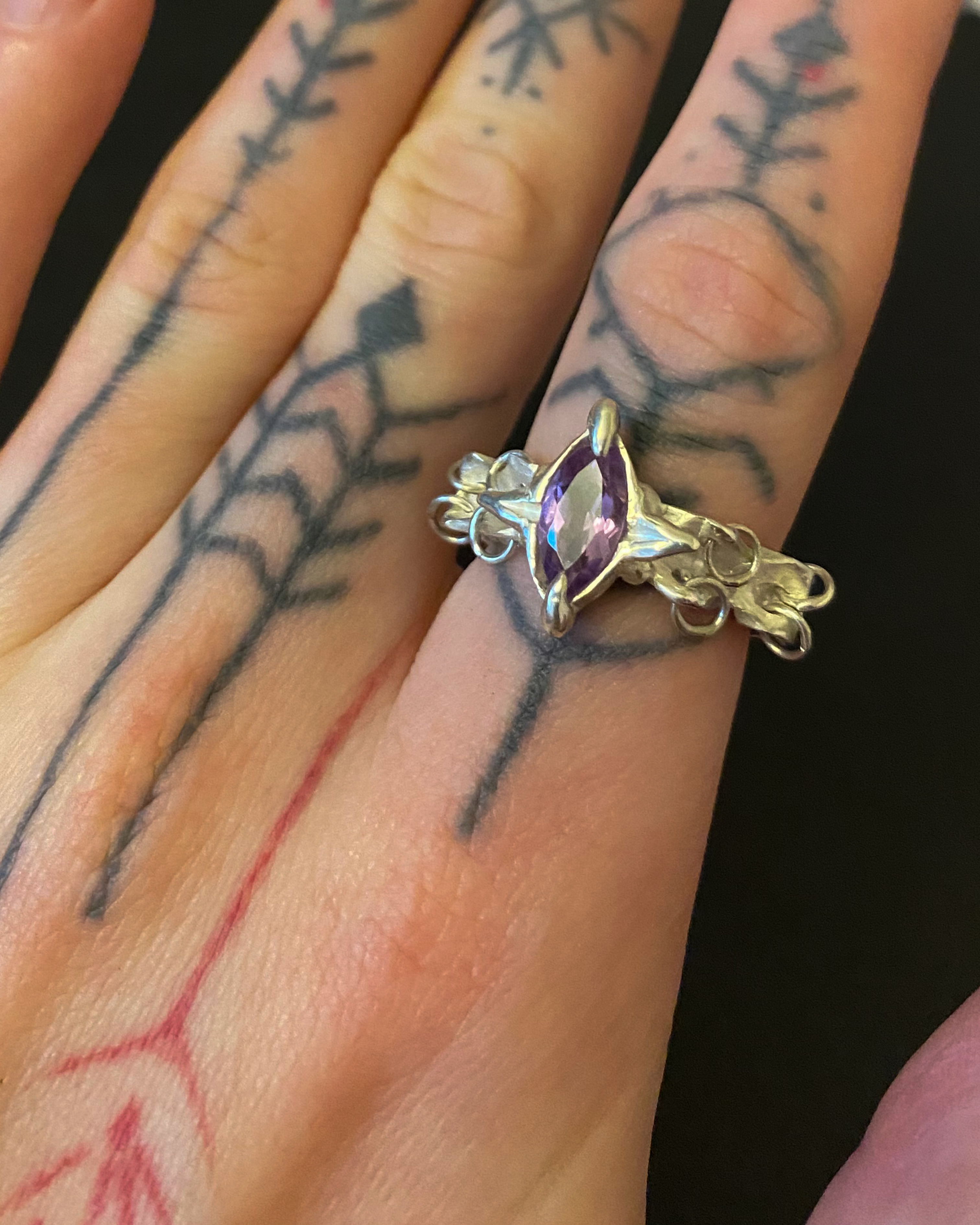 Pierced Lily ring