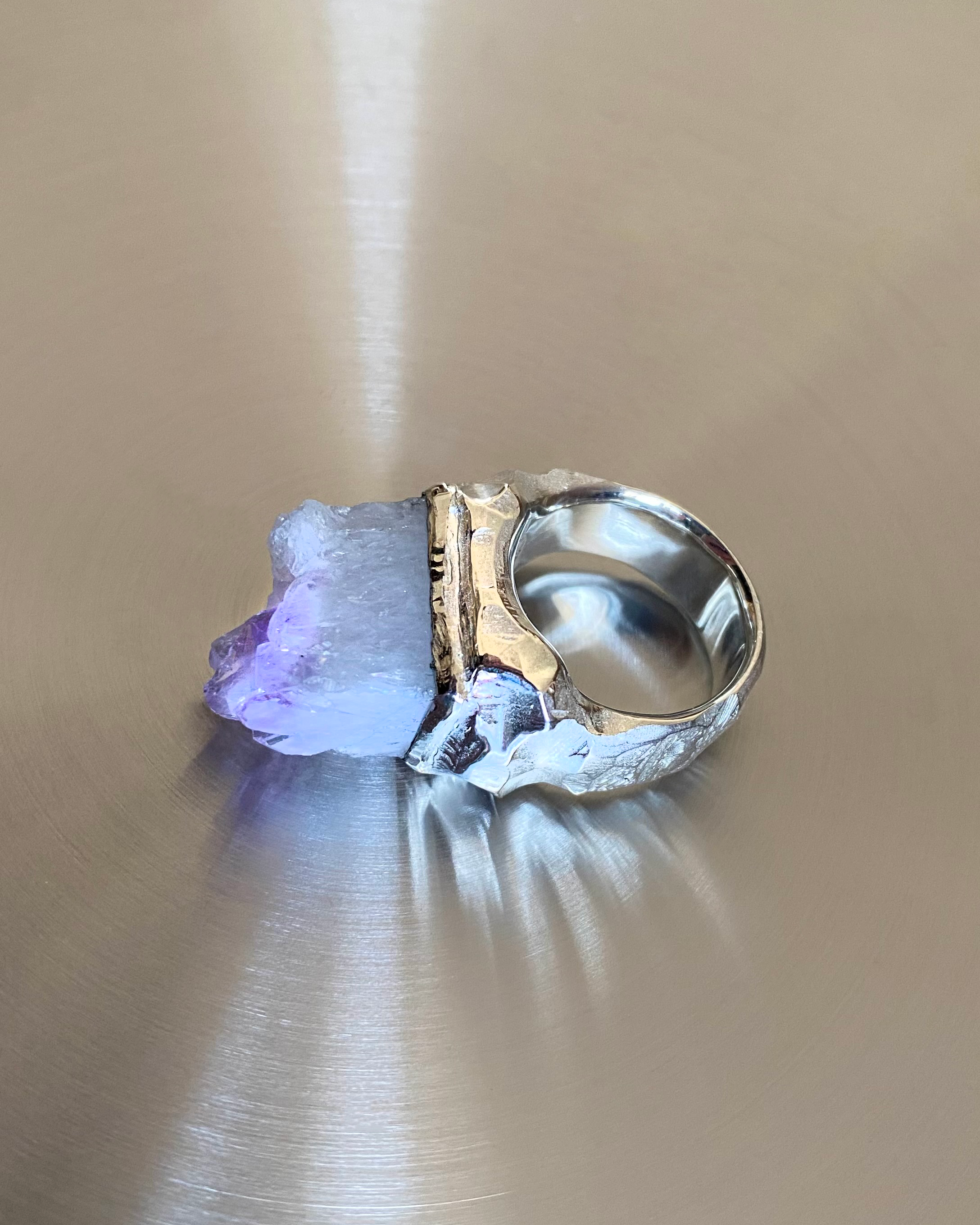 Amethyst Druse Ring