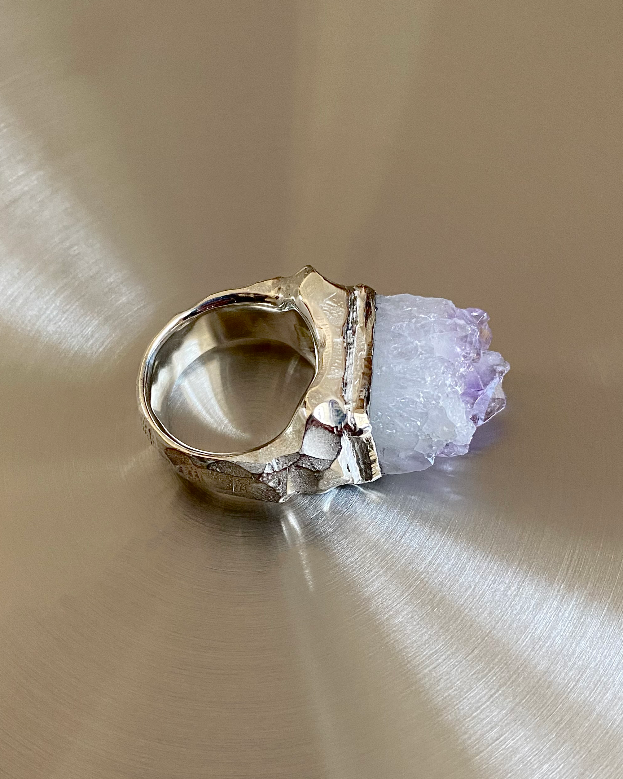 Amethyst Druse Ring