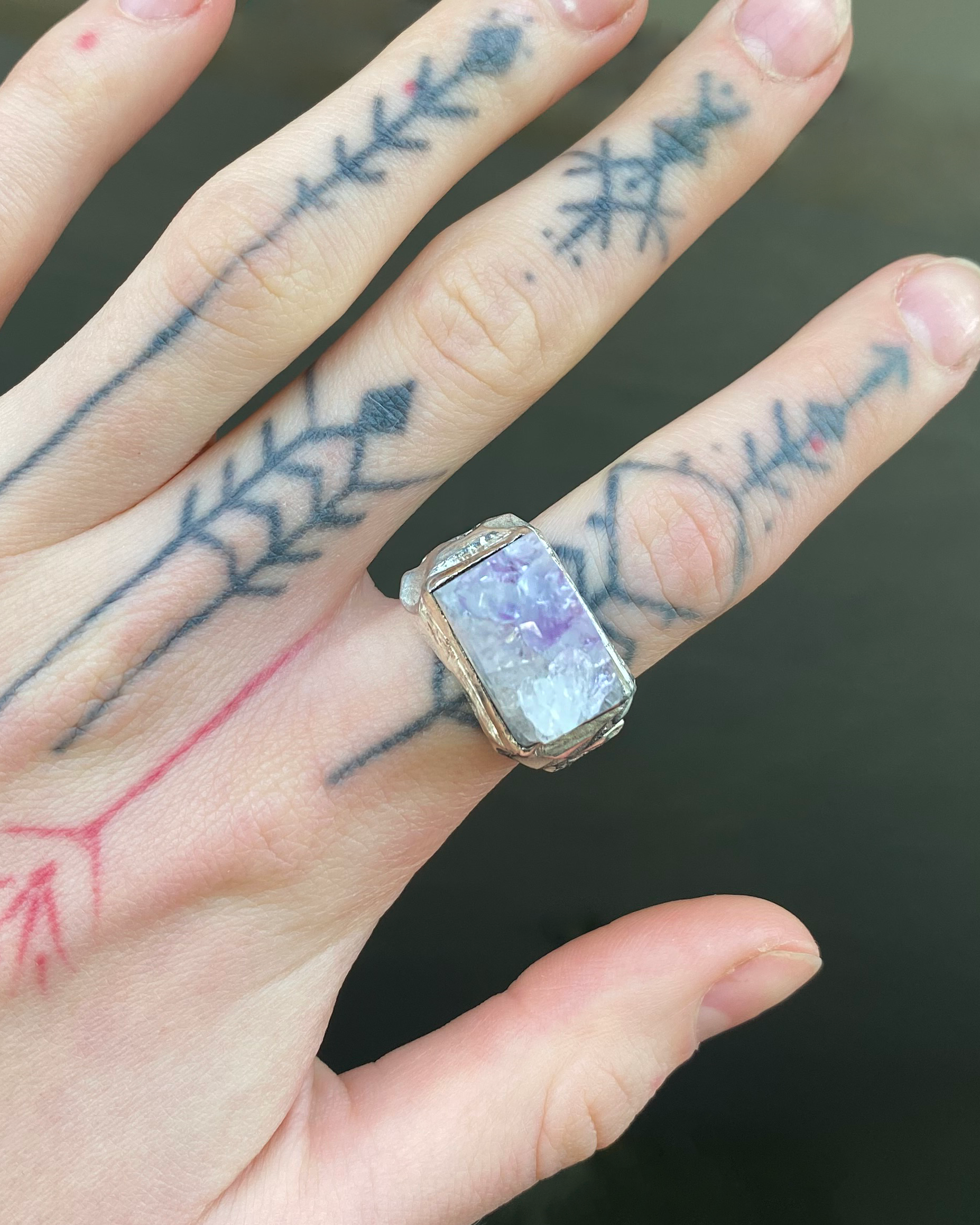 Amethyst Druse Ring