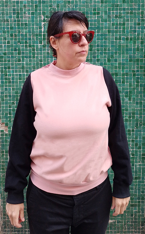 Pink and Black Sweatshirt