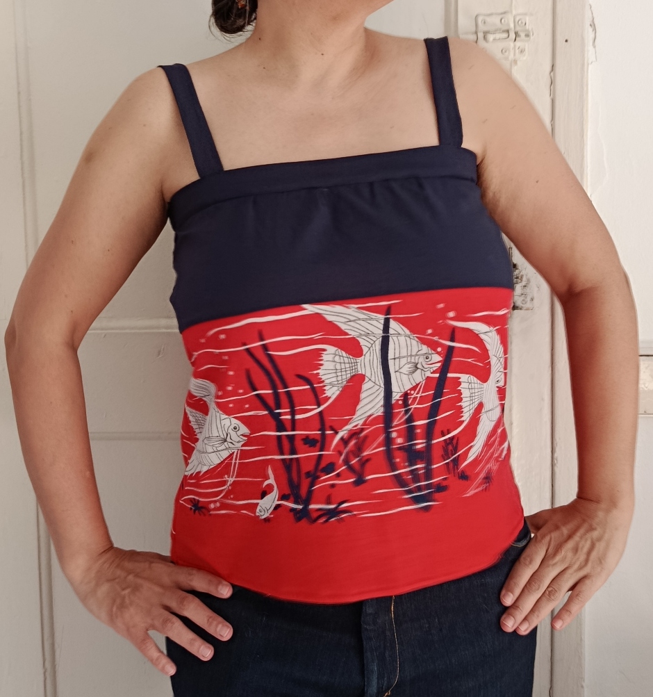 Fish Print Top