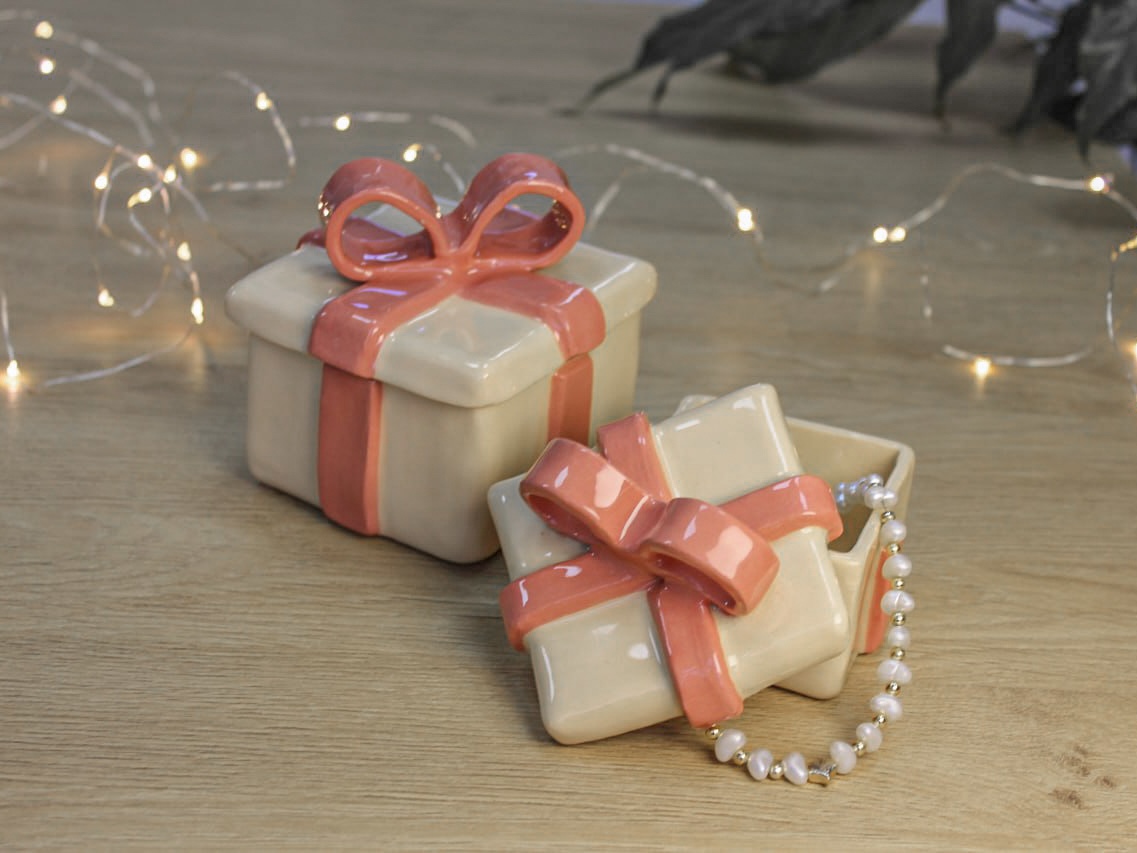 Elegant Ceramic Gift Box Jewelry Set (2 pcs) | Елегантний набір керамічних шкатулок (2 шт)