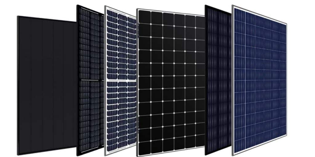 Paneles solares de diferentes potencias y marcas