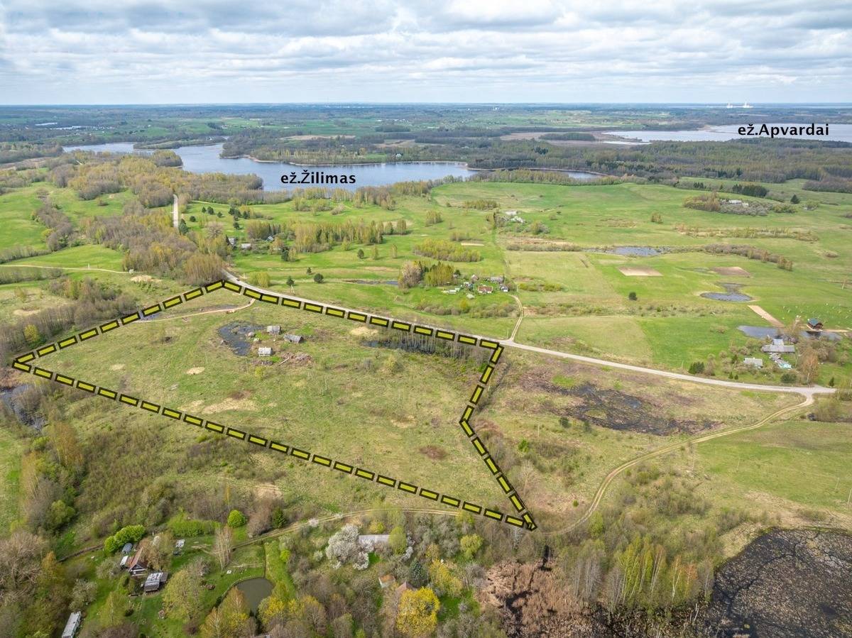 Ignalinos raj., Vėlūnų k., parduodamas 6,26 ha sklypas su buvusios sodybos statiniais