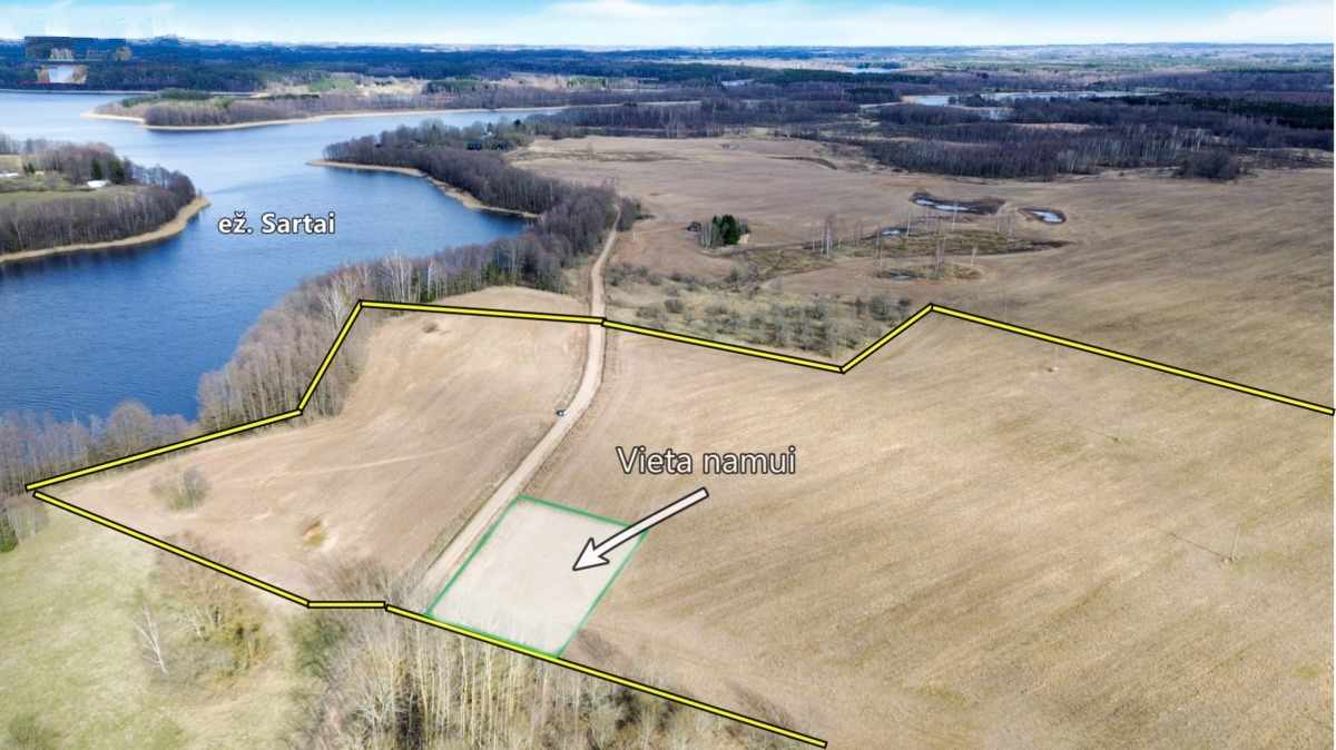 Rokiškio raj., Ragavos k., prie Sartų ež., parduodamas 10.7295 ha ploto sklypas