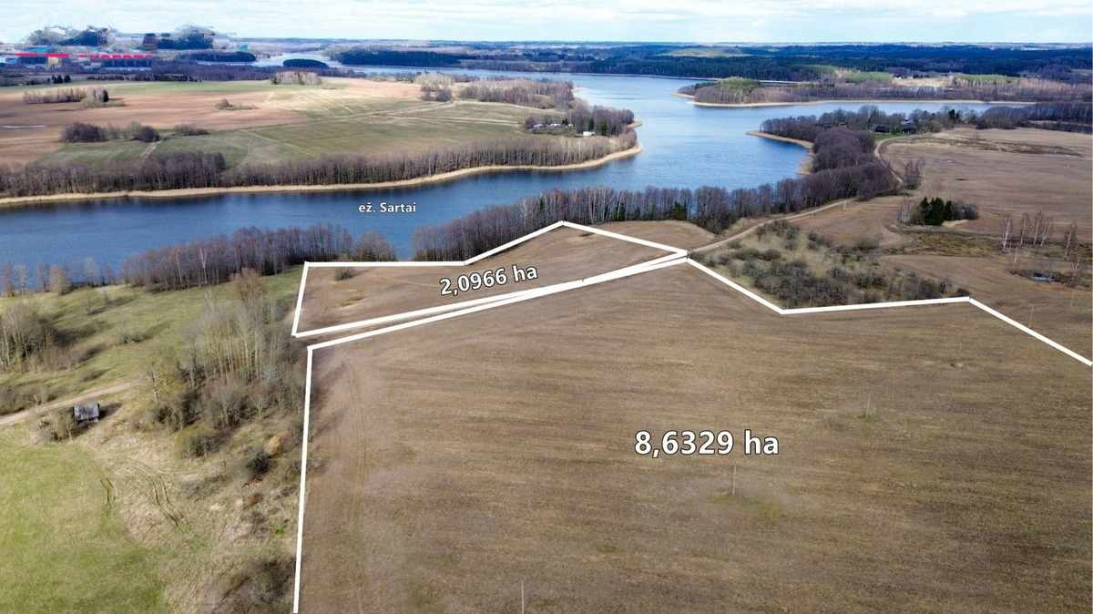 Rokiškio raj., Ragavos k., prie Sartų ež., parduodamas 10.7295 ha ploto sklypas