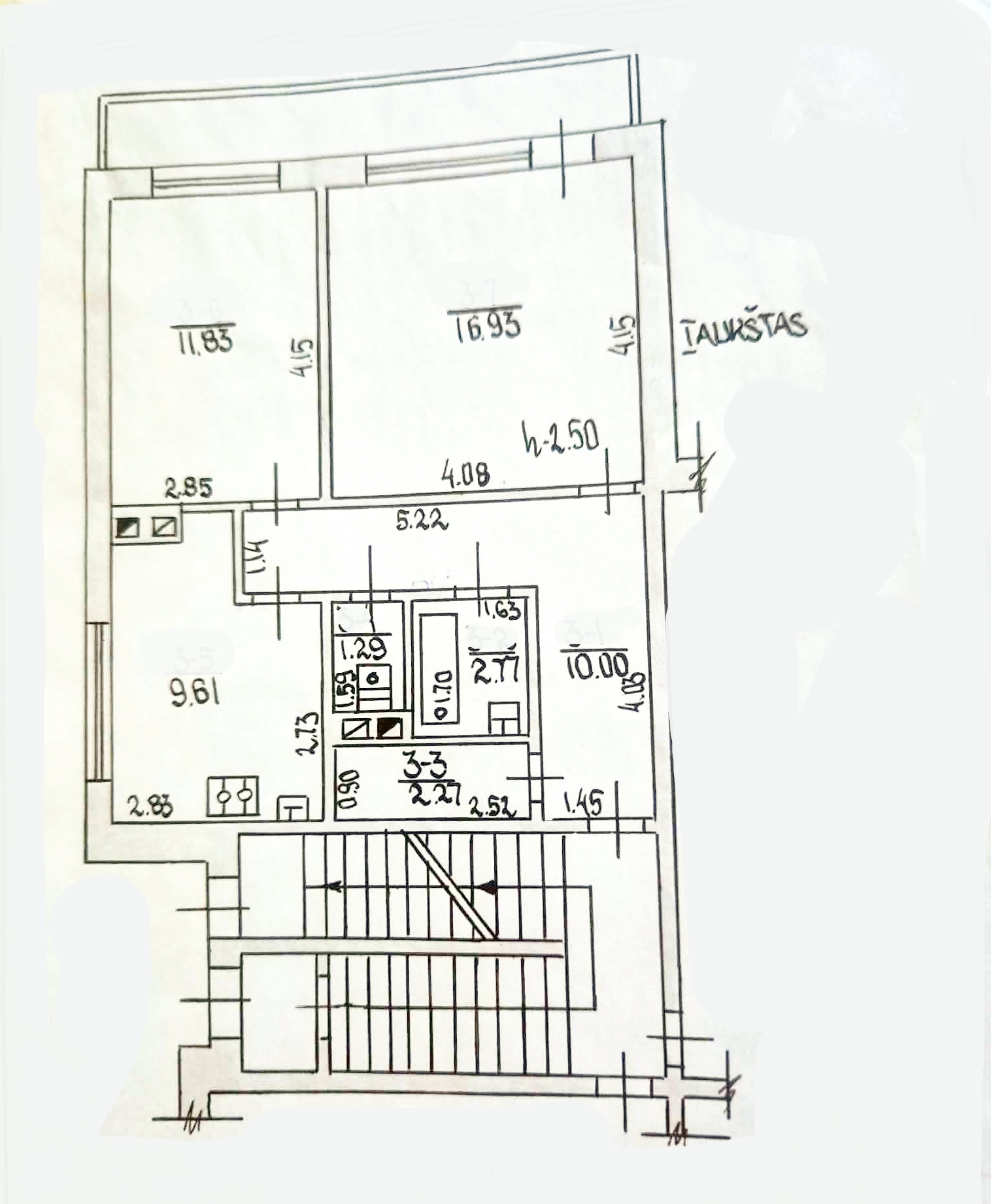 Utenos rajone, Leliūnuose, parduodamas 54.7 kv.m ploto, 2 kambarių butas