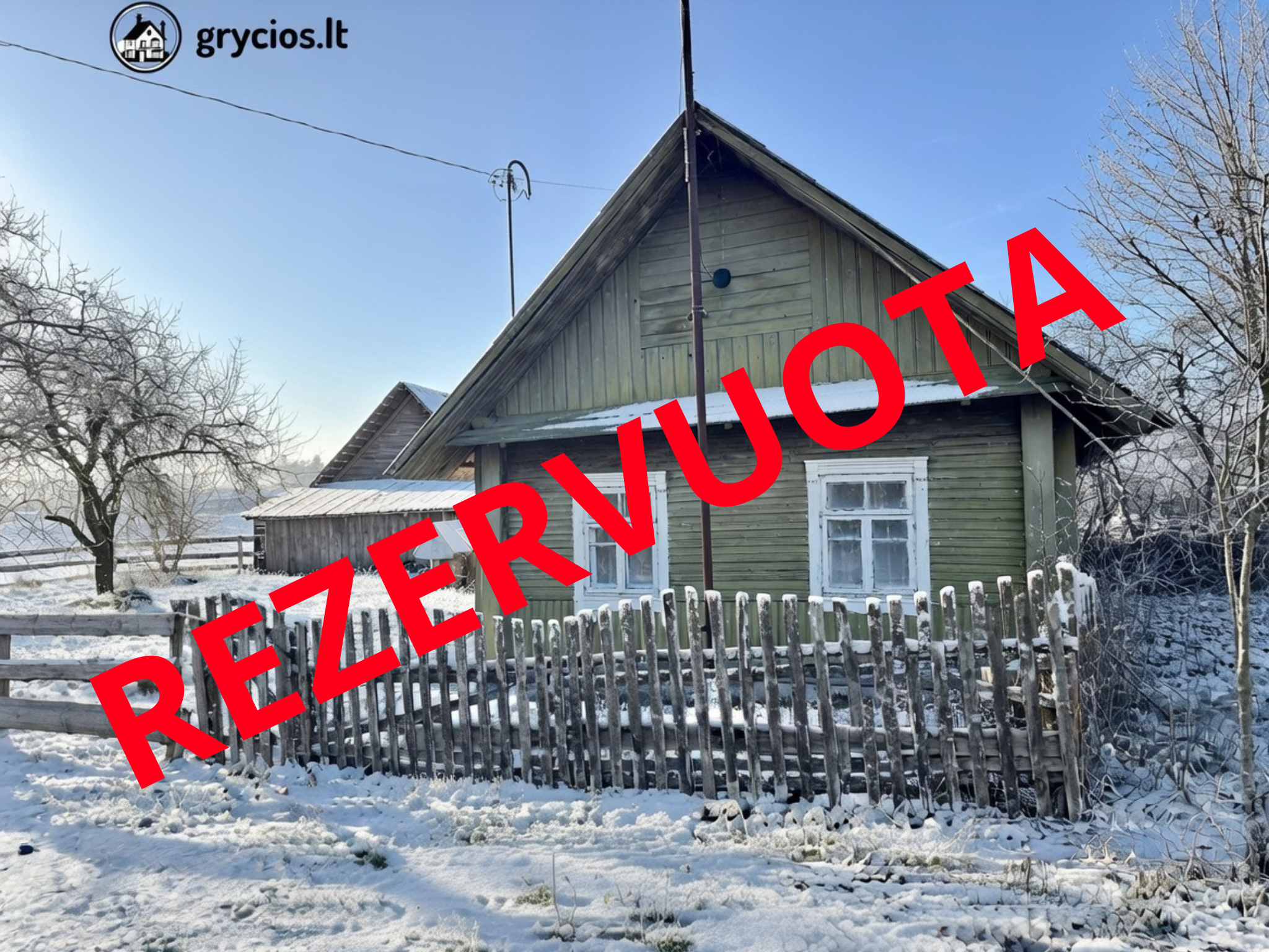 Šalčininkų rajone, Smališkių kaime, parduodamas 63,30 kv.m. medinis gyvenamasis namas
