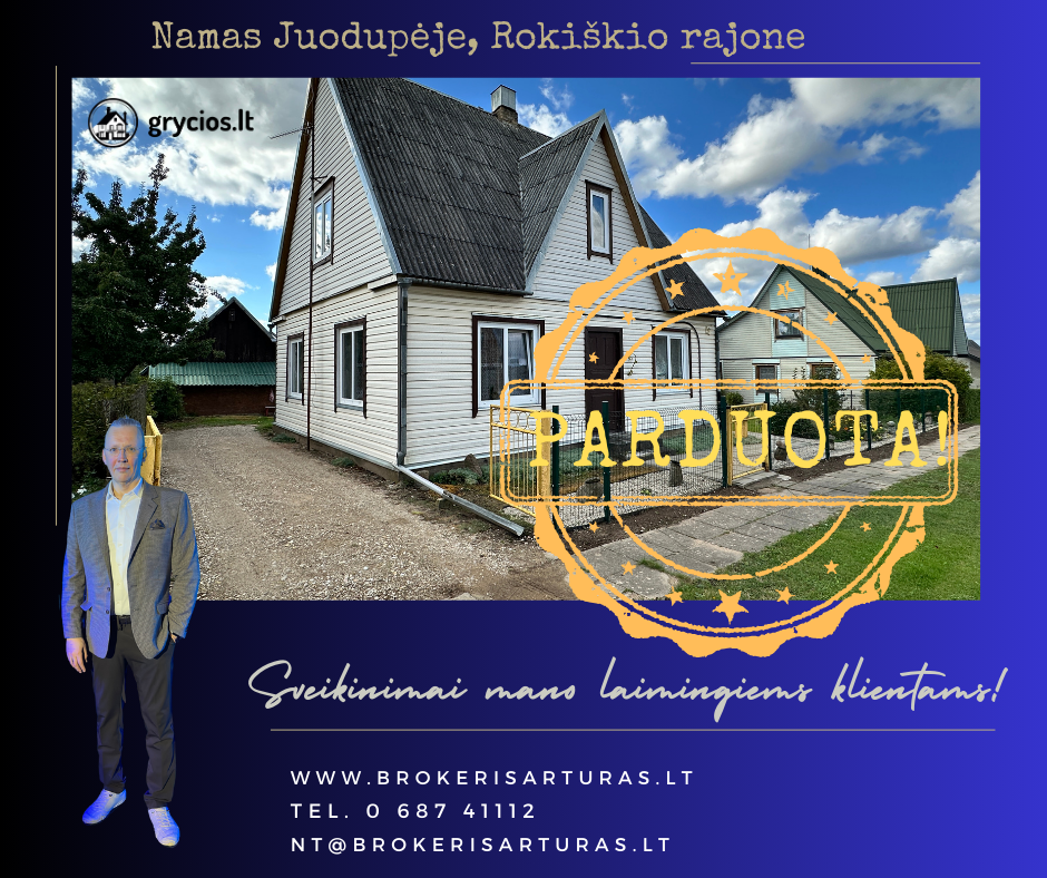 Rokiškio raj., Juodupėje, parduodamas 98.22 kv.m. gyvenamasis namas