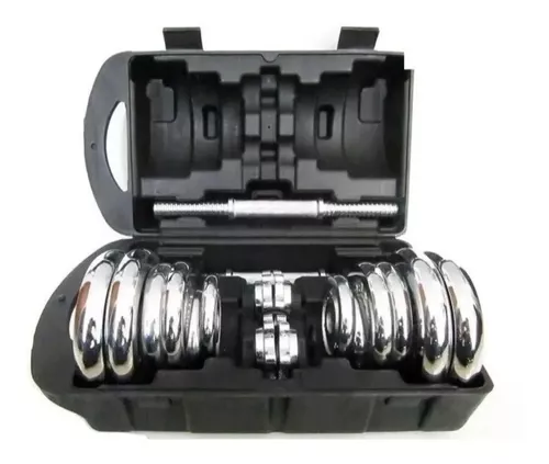 SET PESAS CROMADAS 20K