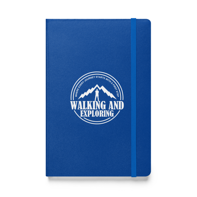 Hardcover bound notebook Walking and Exploring 