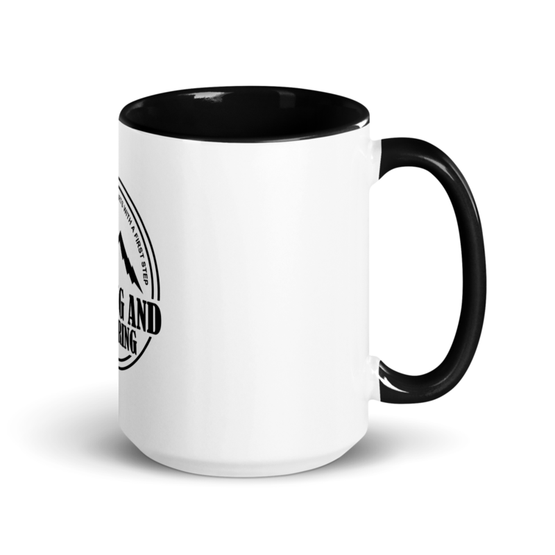 Mug with Color Inside ceramic Walking and Exploring
