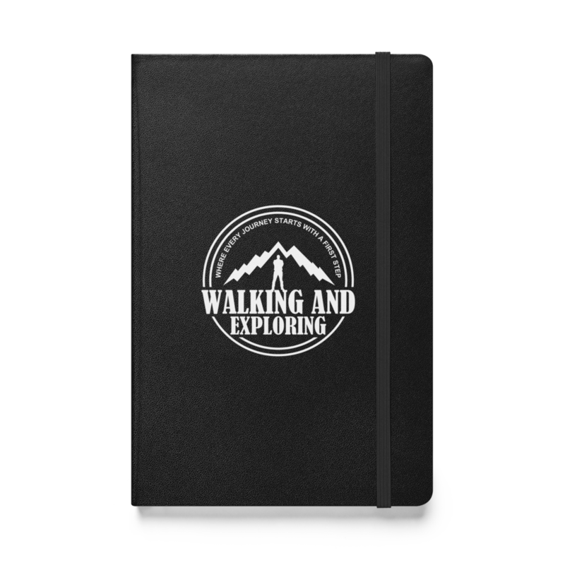 Hardcover bound notebook Walking and Exploring 