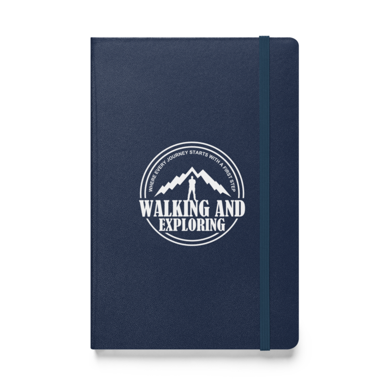 Hardcover bound notebook Walking and Exploring 