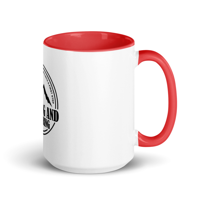 Mug with Color Inside ceramic Walking and Exploring