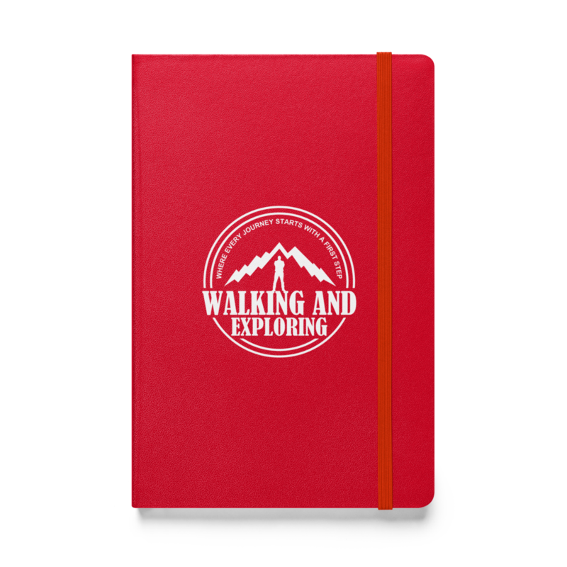Hardcover bound notebook Walking and Exploring 