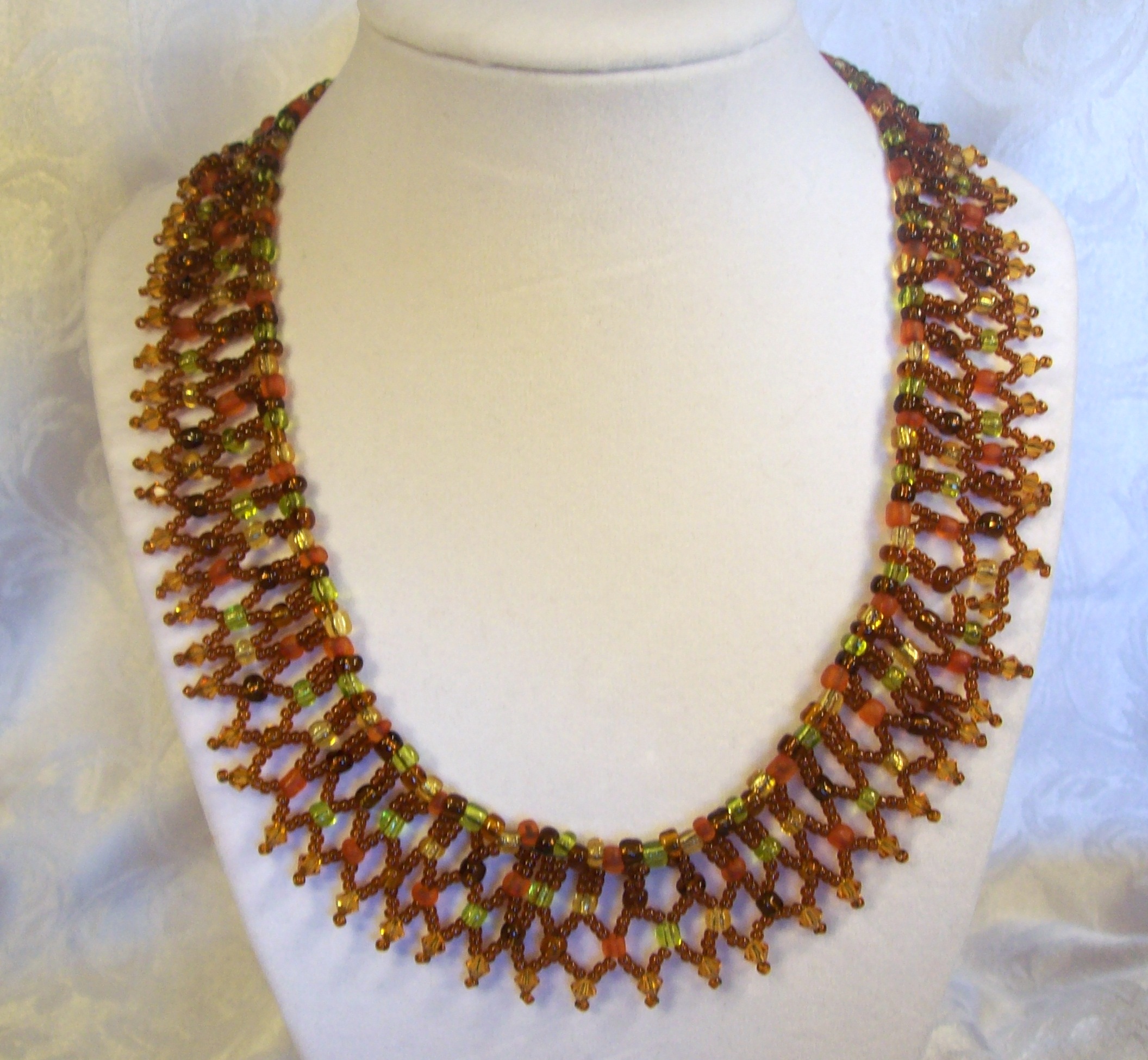 The Colors of Fall Swarovski Collar Necklace