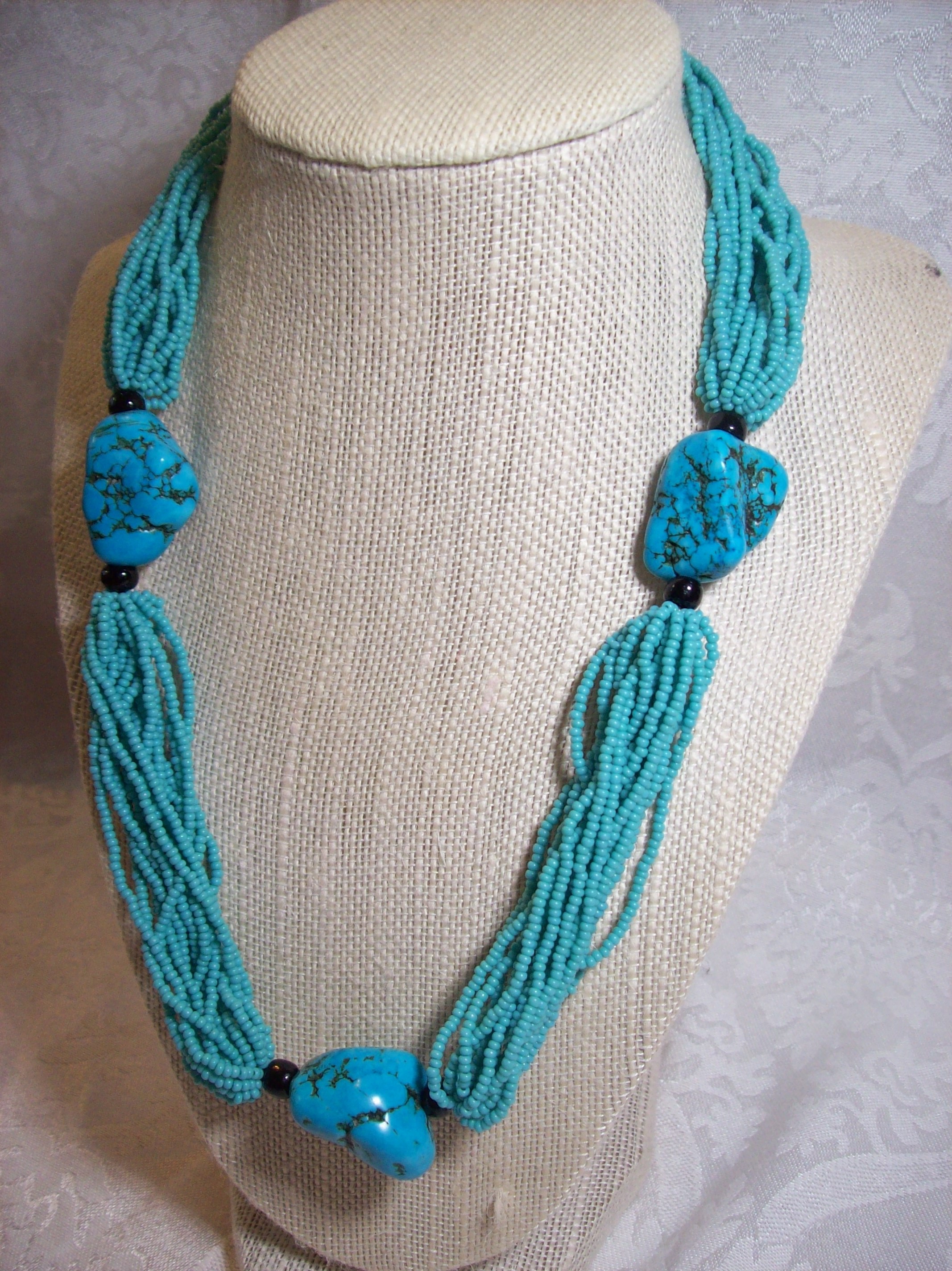 Large Turquoise nugget Necklace 