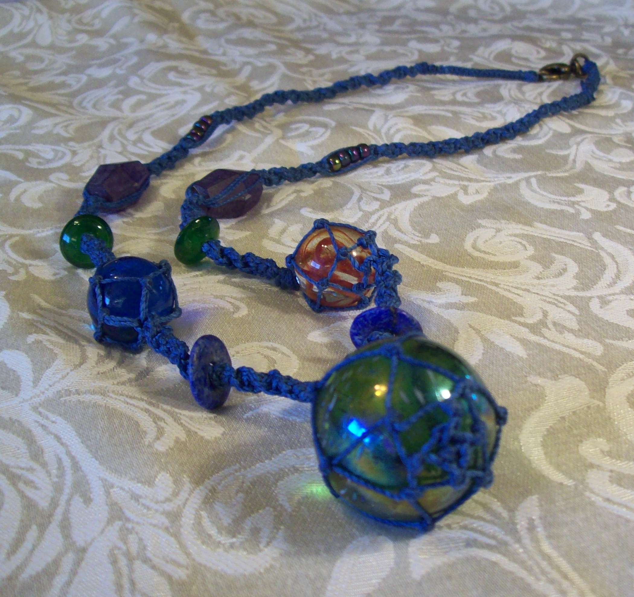 Marble Macramé Necklace