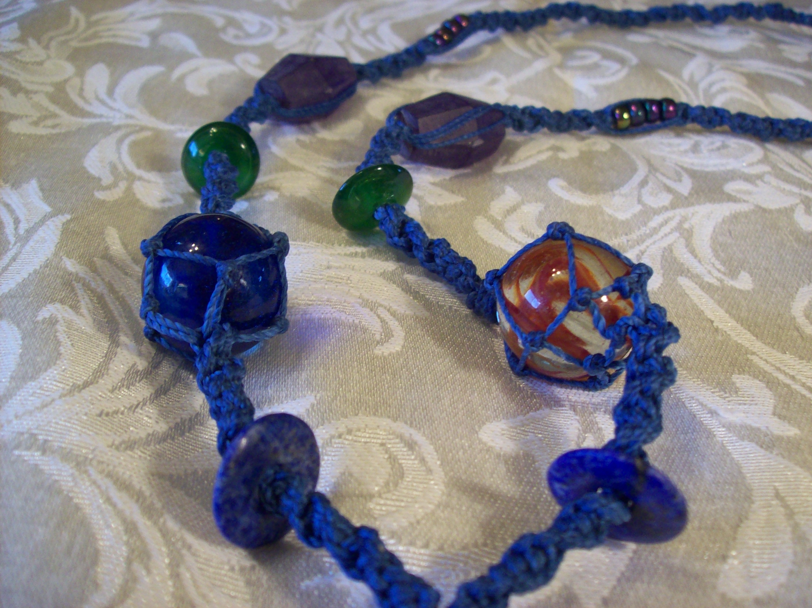 Marble Macramé Necklace