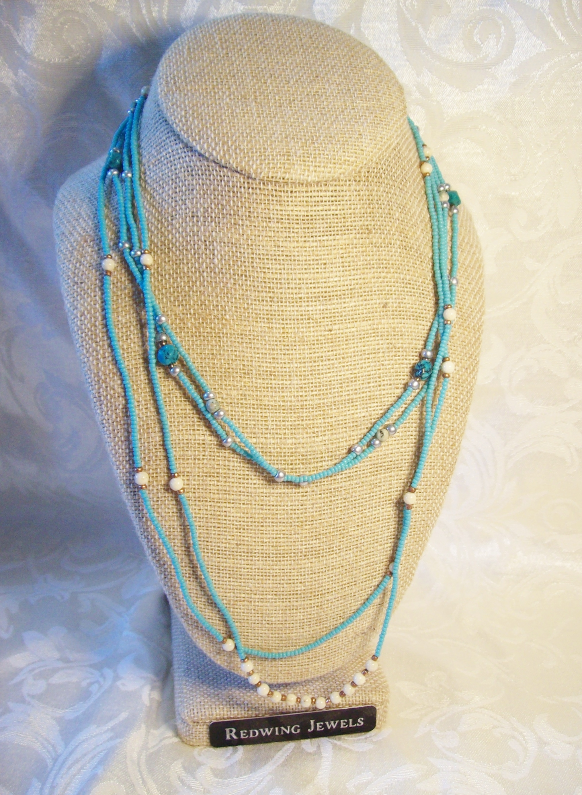 Turquoise, Fossil Stone Necklace