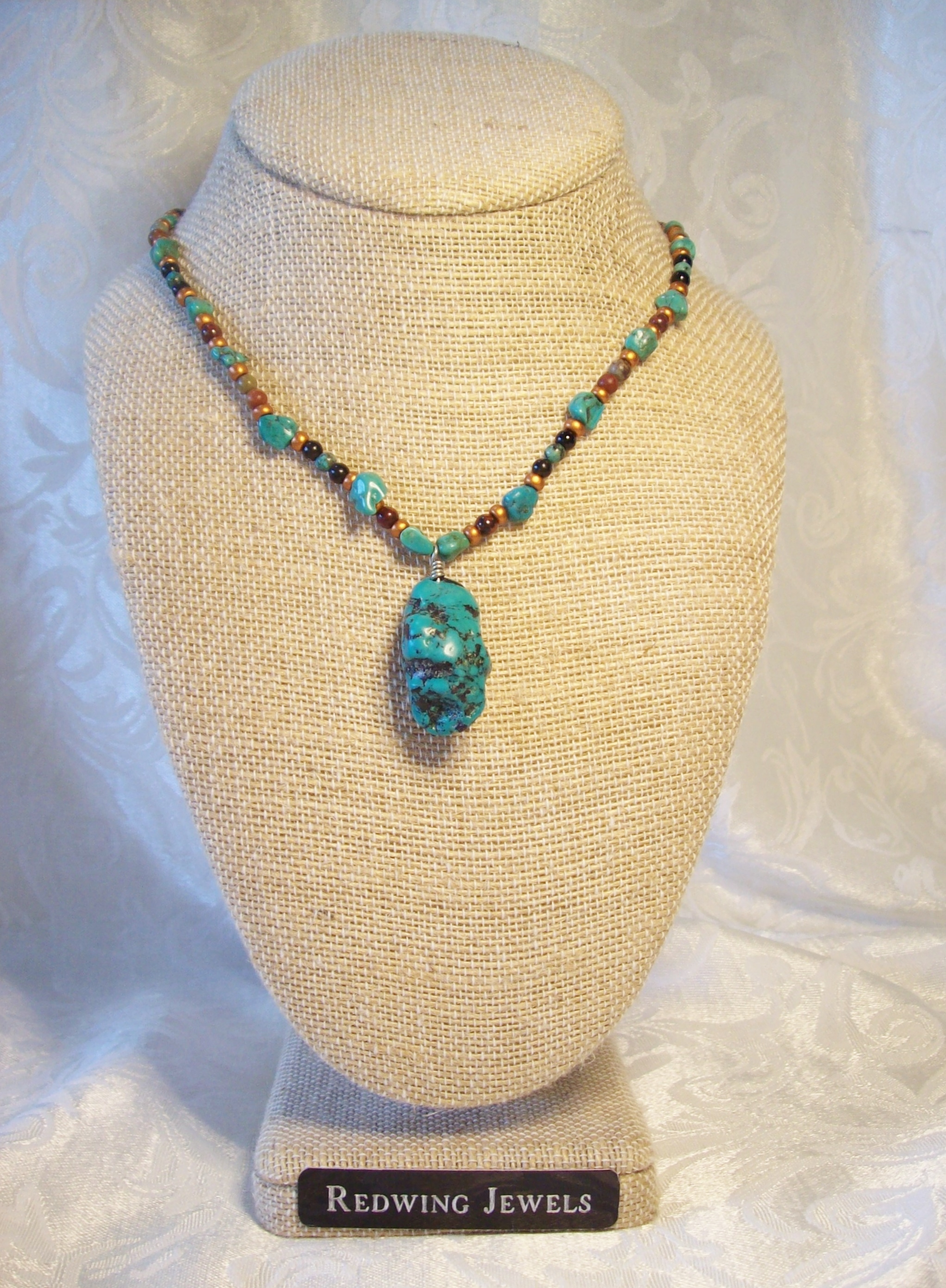Turquoise and Jasper Necklace 