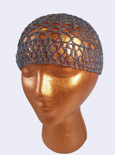  Hand Sewn Lavender Beaded 1920s Flapper Hat