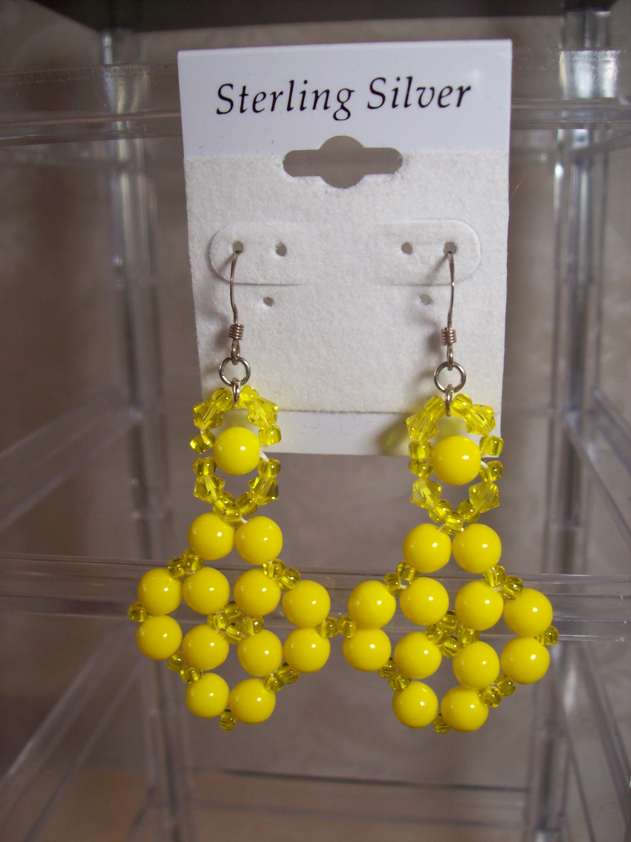  Yellow Chandelier Earrings