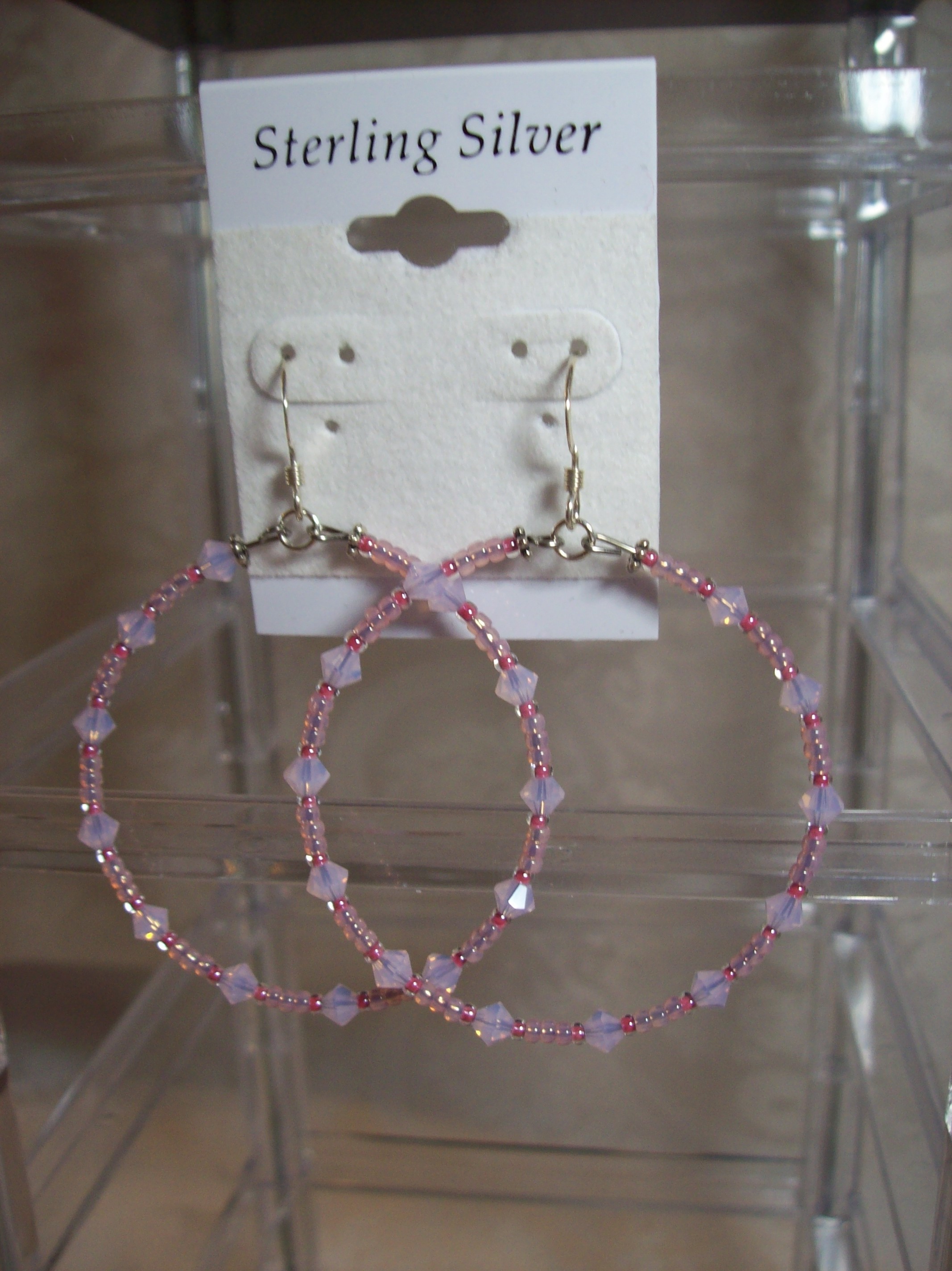 Light Pink Swarovski crystal Earrings