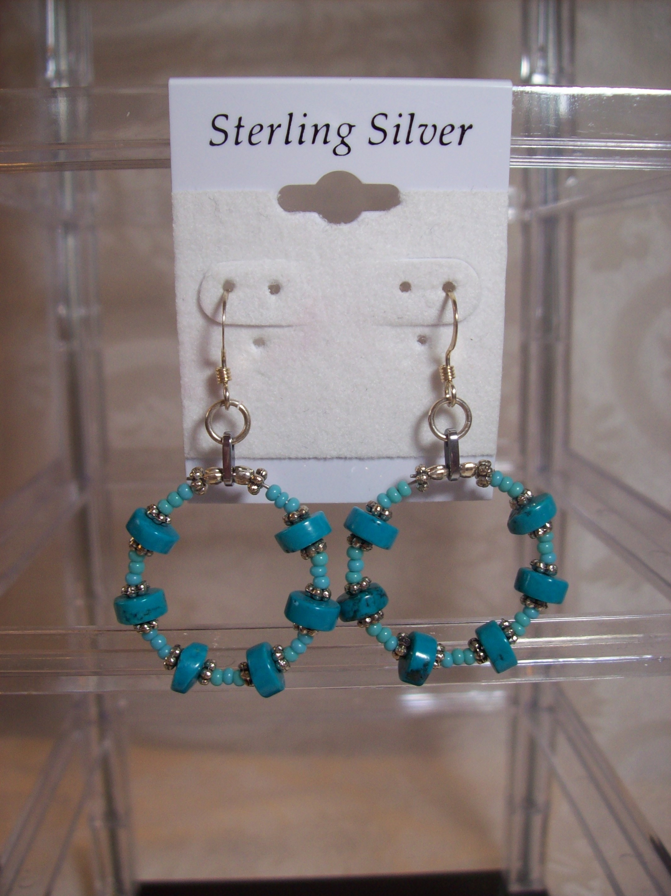 Turquoise Hoop Earrings 