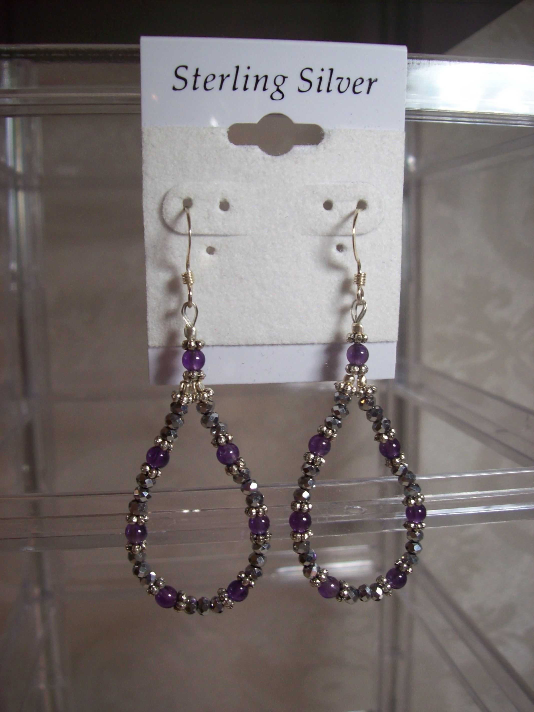 Amethyst Teardrop Earrings