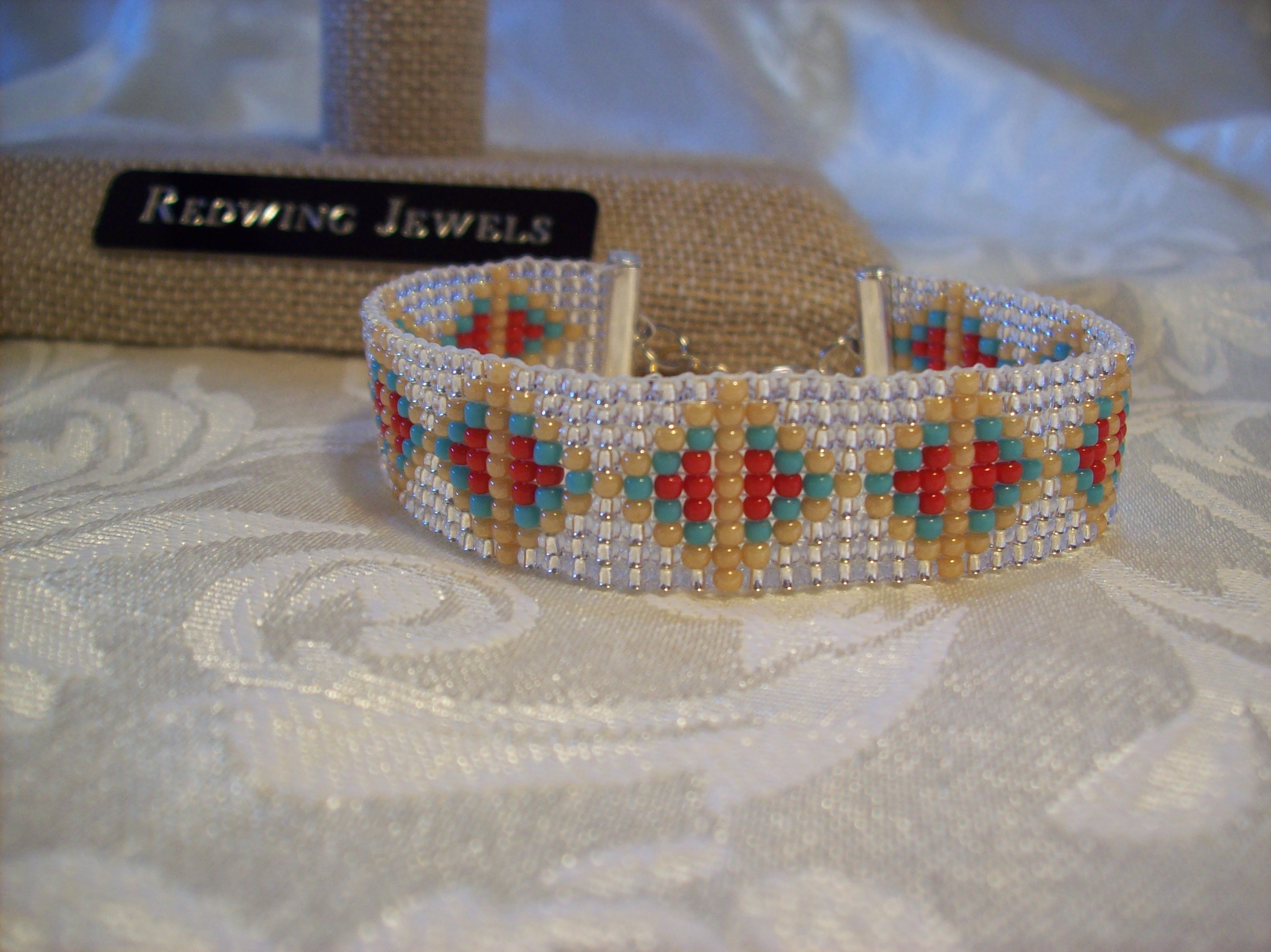 Southwest Loomed Bracelet Length 7.25-8 inches