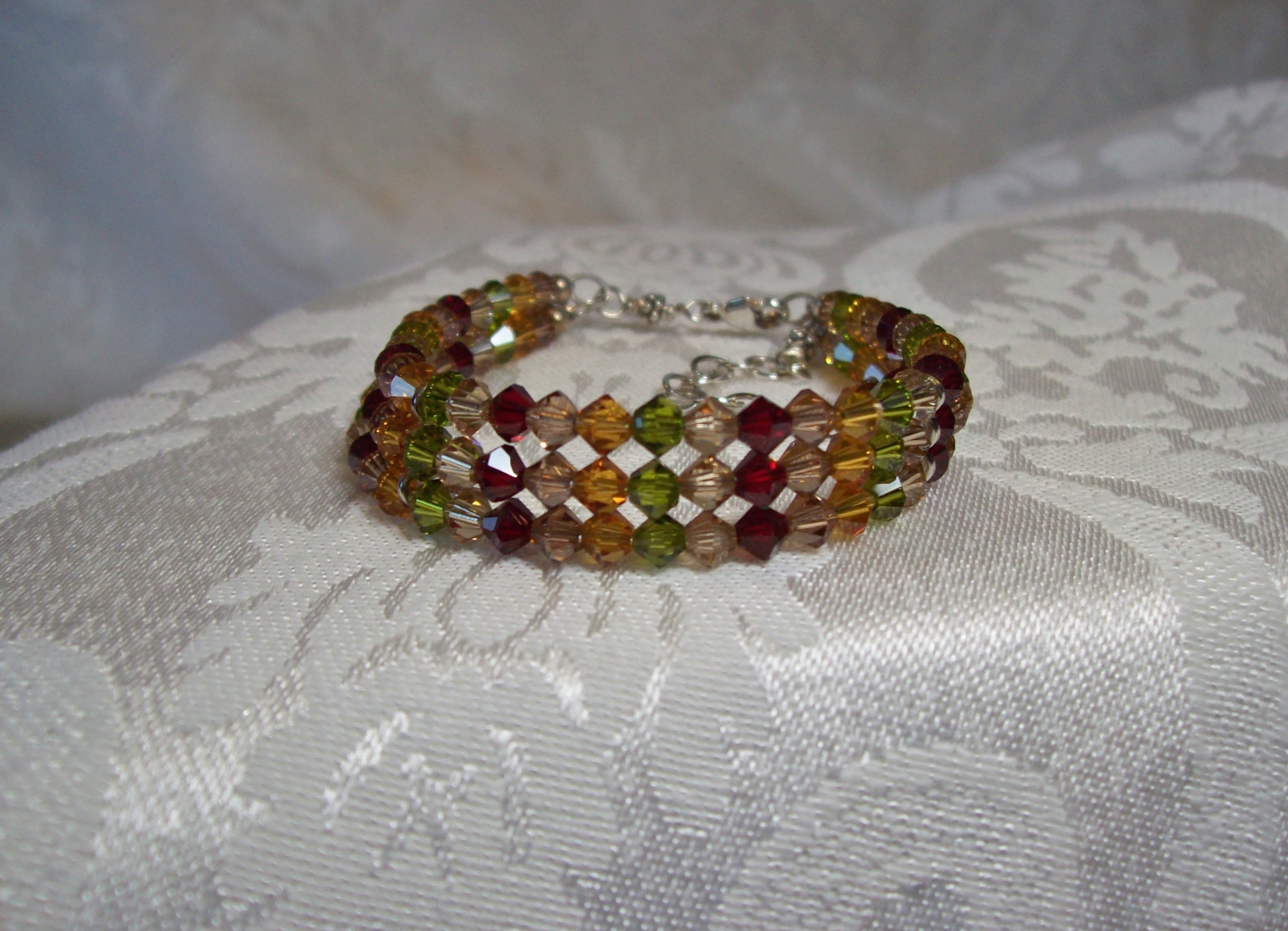 Fall colors of  Swarovski crystal Bracelet 