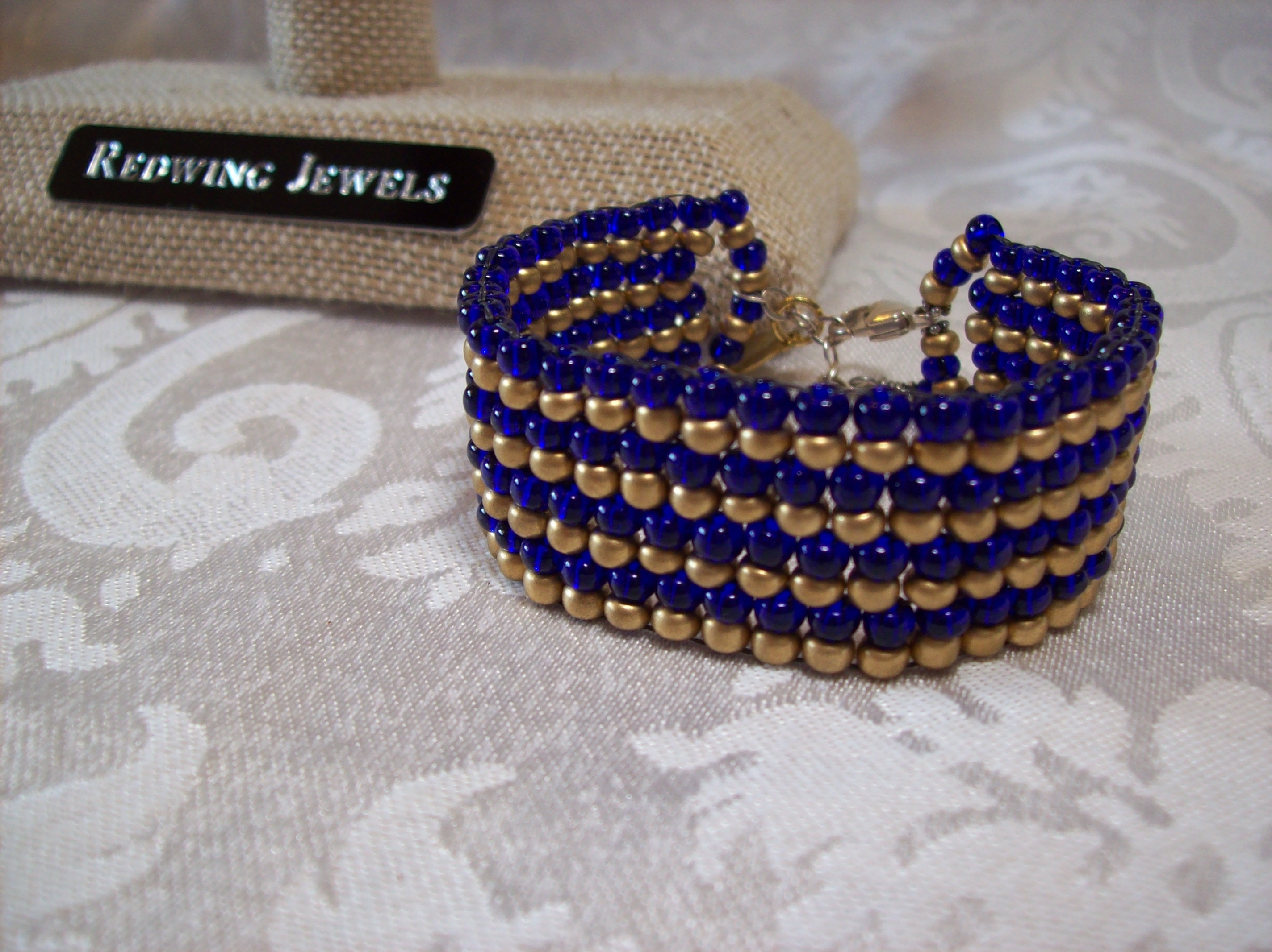 Blue Bracelet with Czech glass