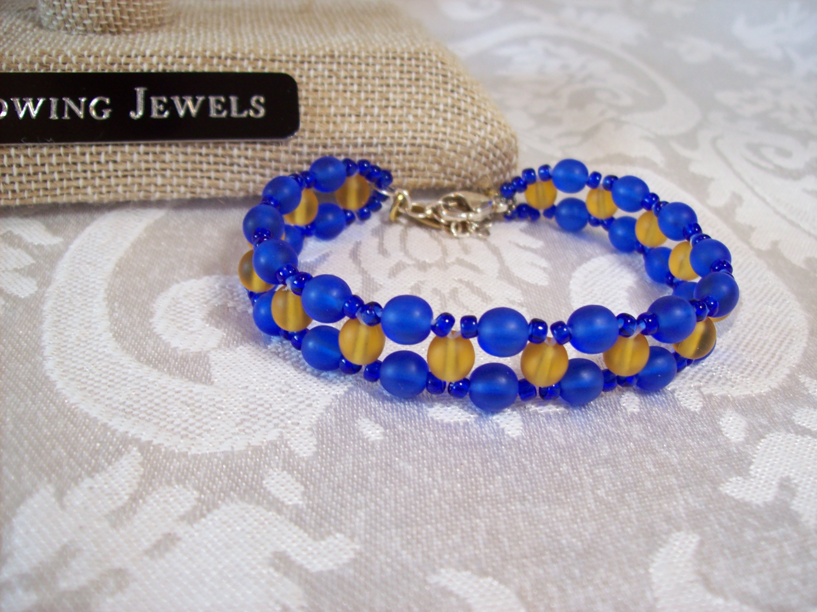 Blue Czech glass Bracelet  