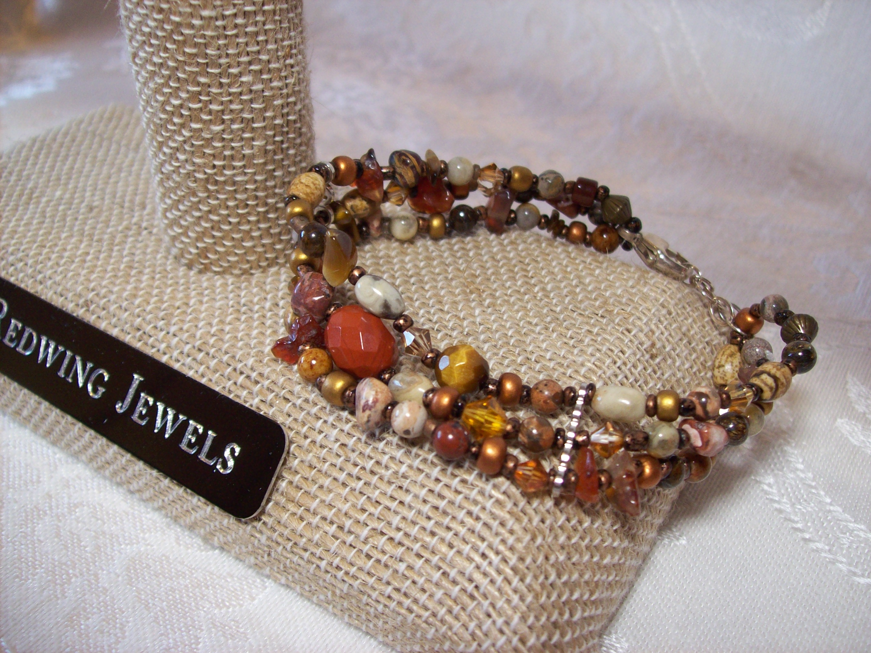 3 strand Semi-Precious Stone Bracelet