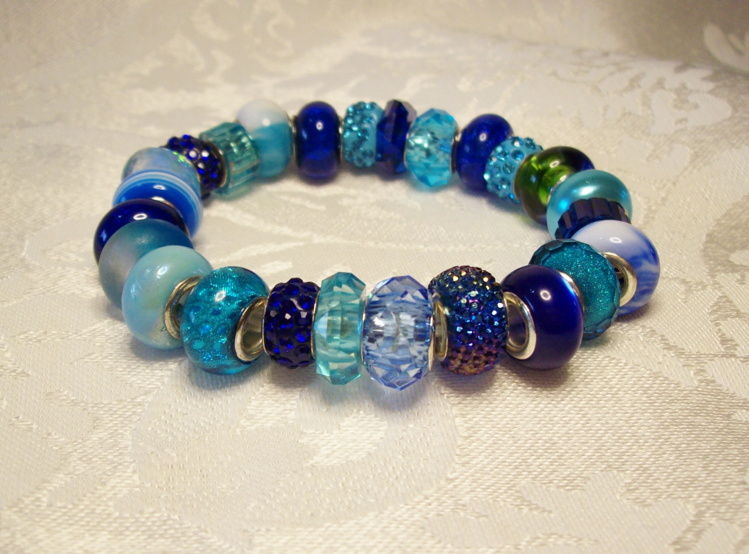 Blue Stretchy Bracelet 