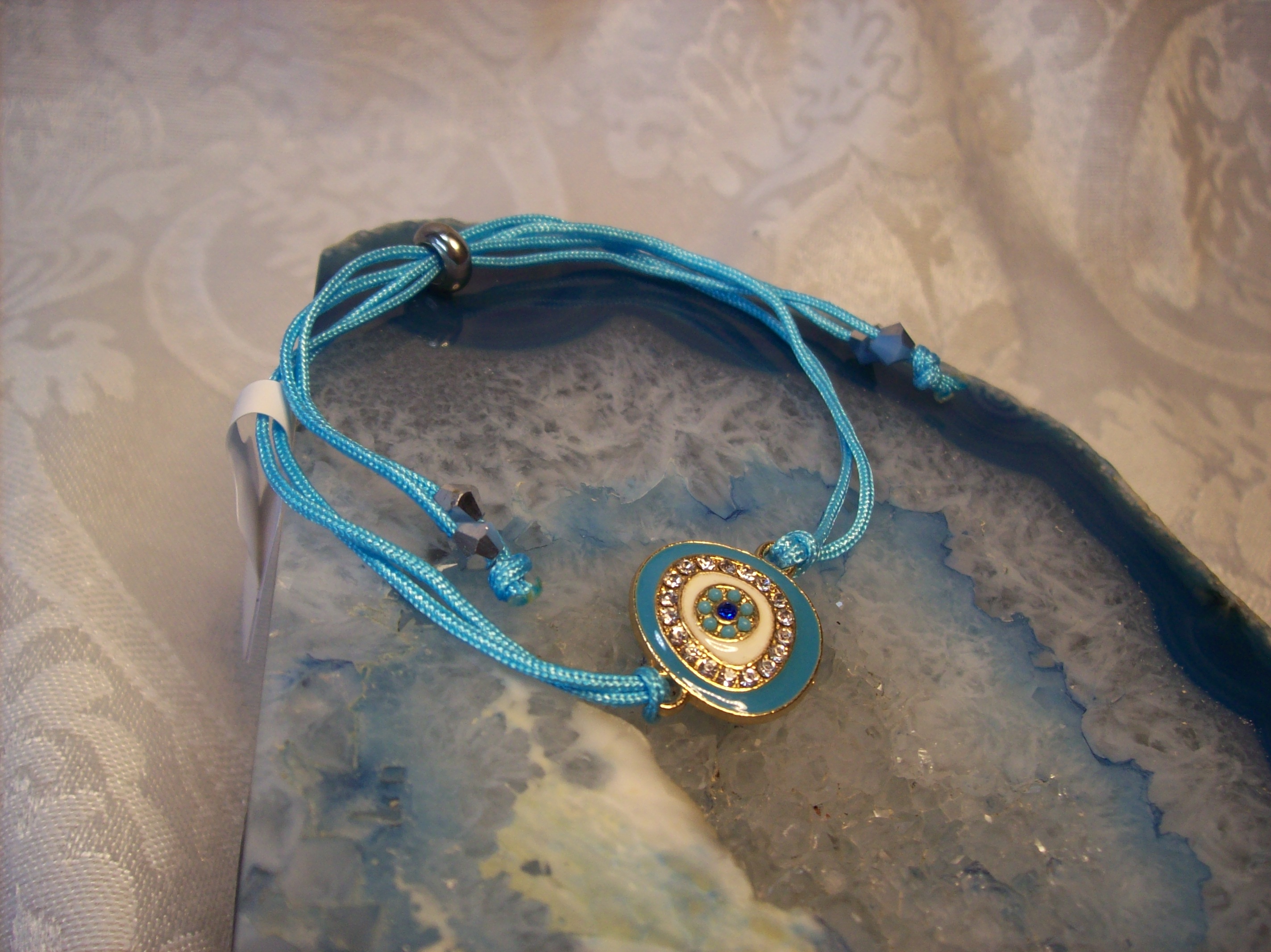 All Knowing Eye on satin cord Bracelet