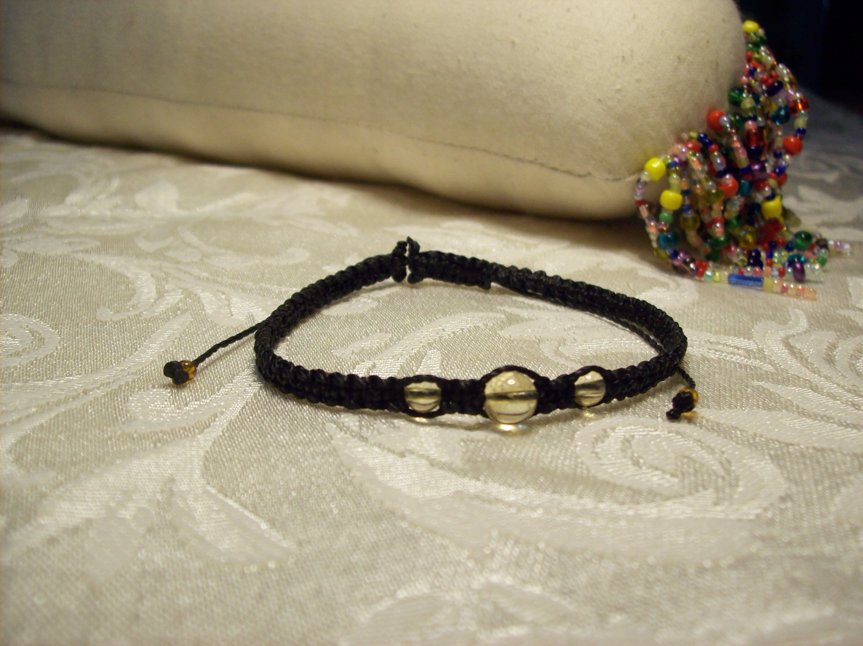 Citrine 3 stone Macramé Bracelet 