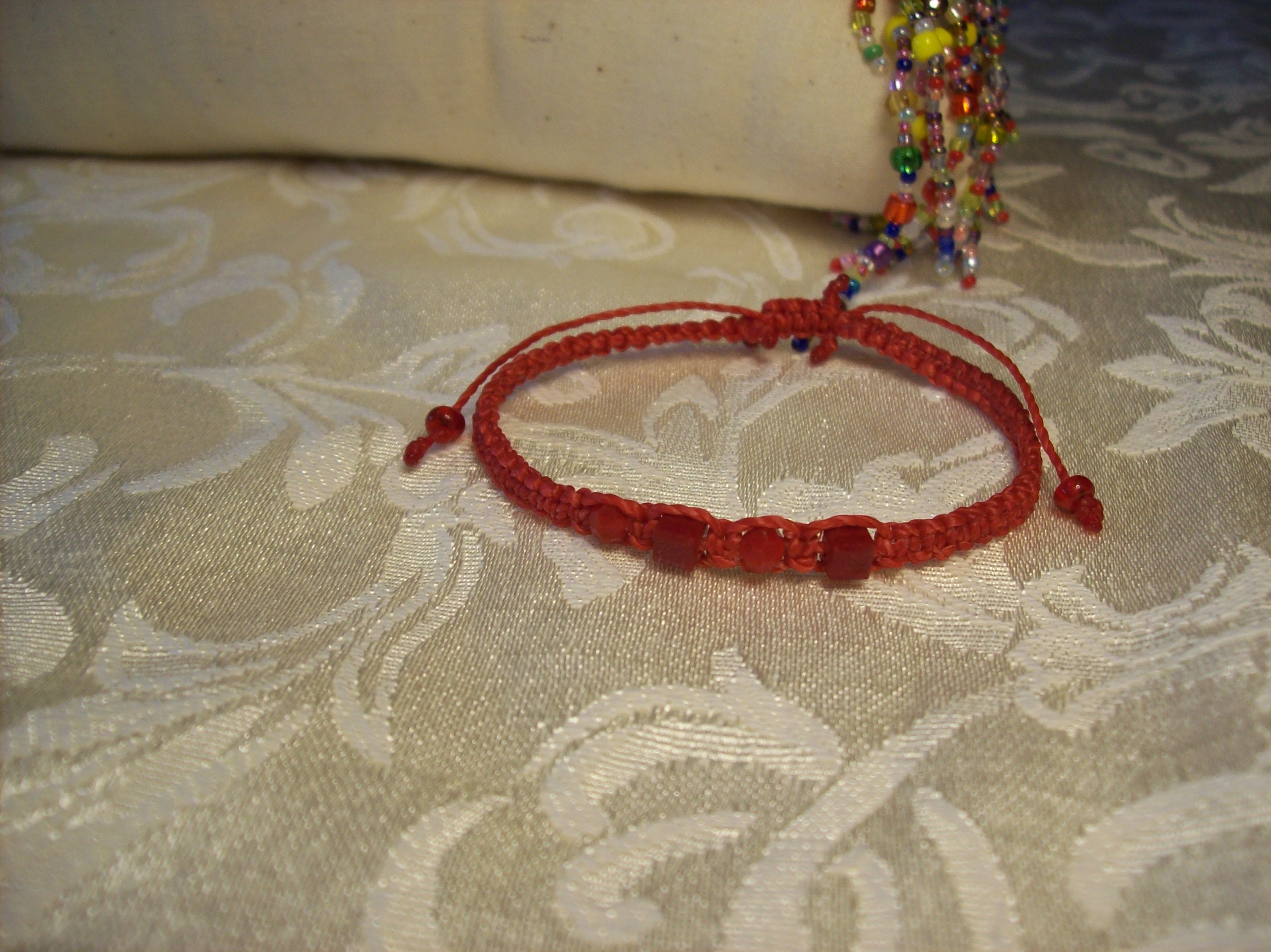  Red Macramé Bracelet