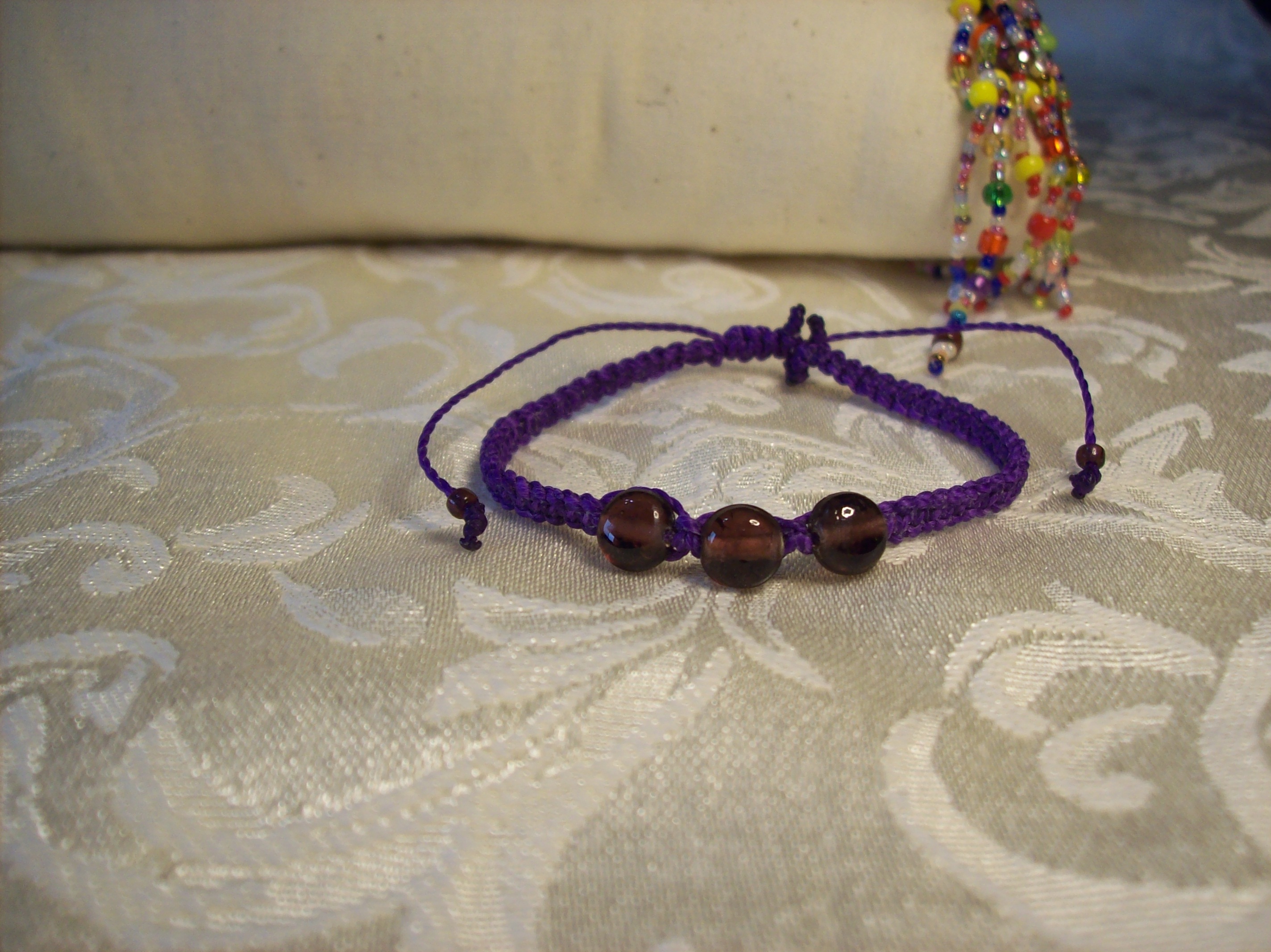 Purple Macramé Bracelet 