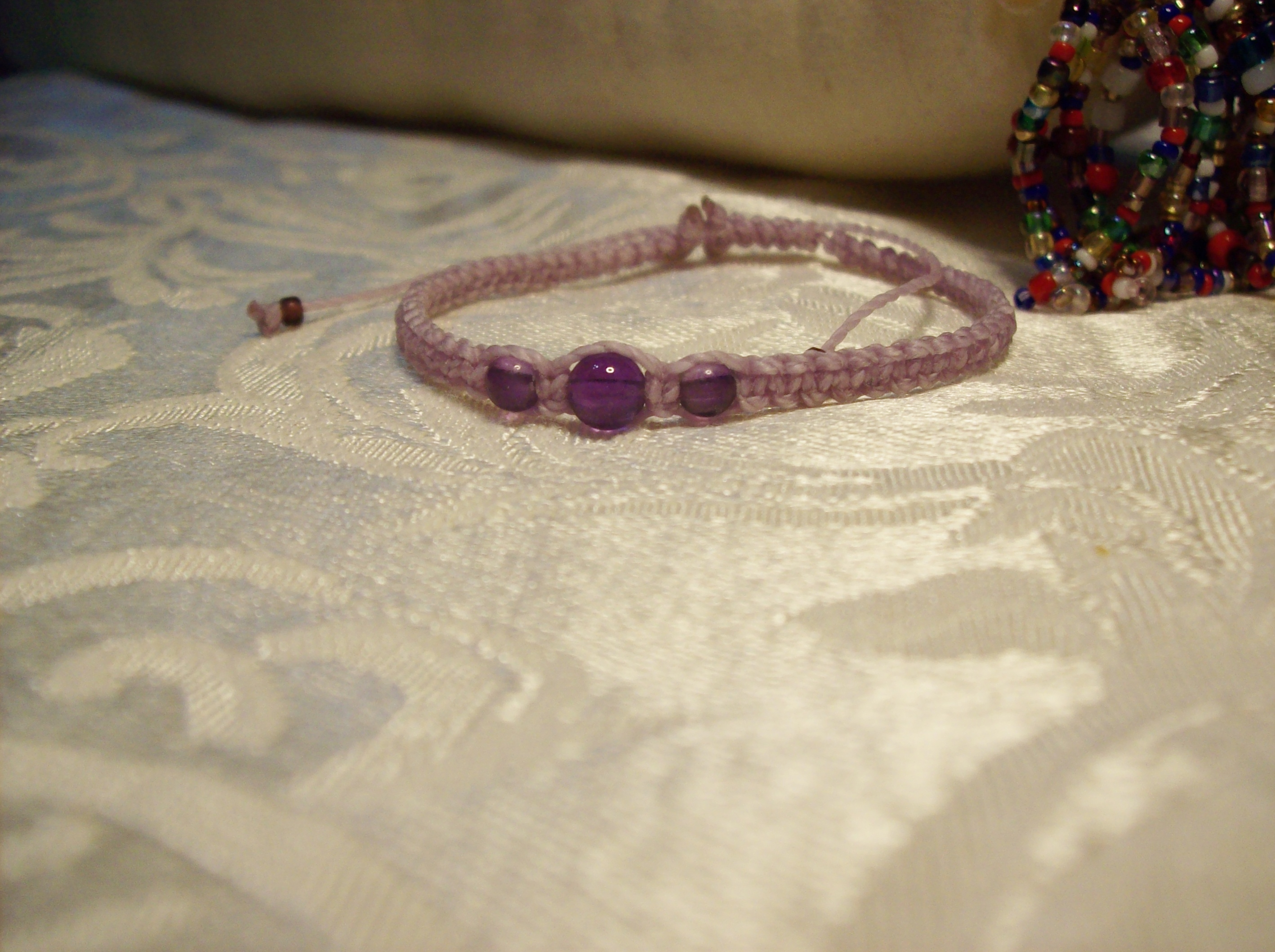 Amethyst Macramé Bracelet  