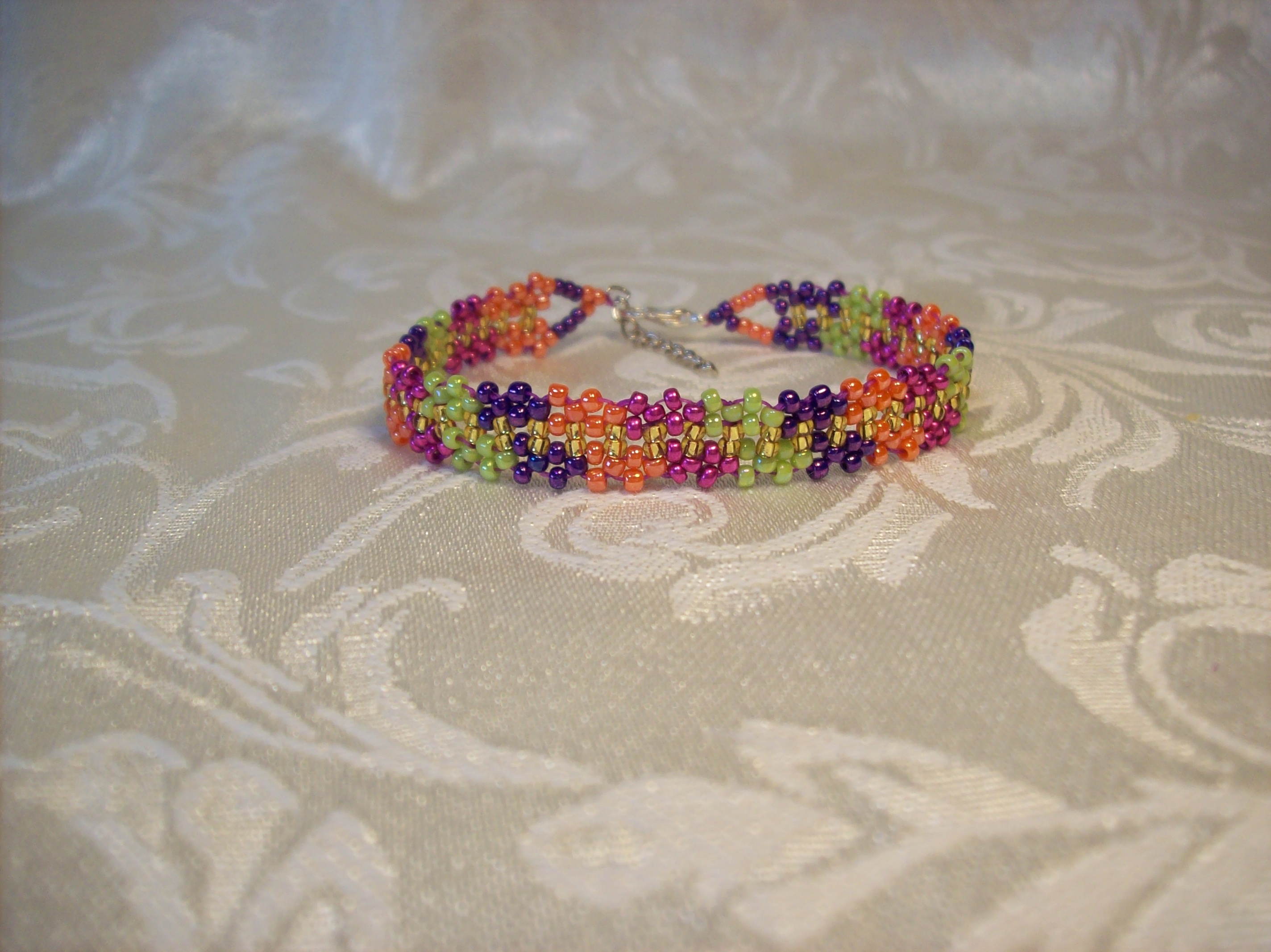 Multi Colored beaded Lace Bracelet