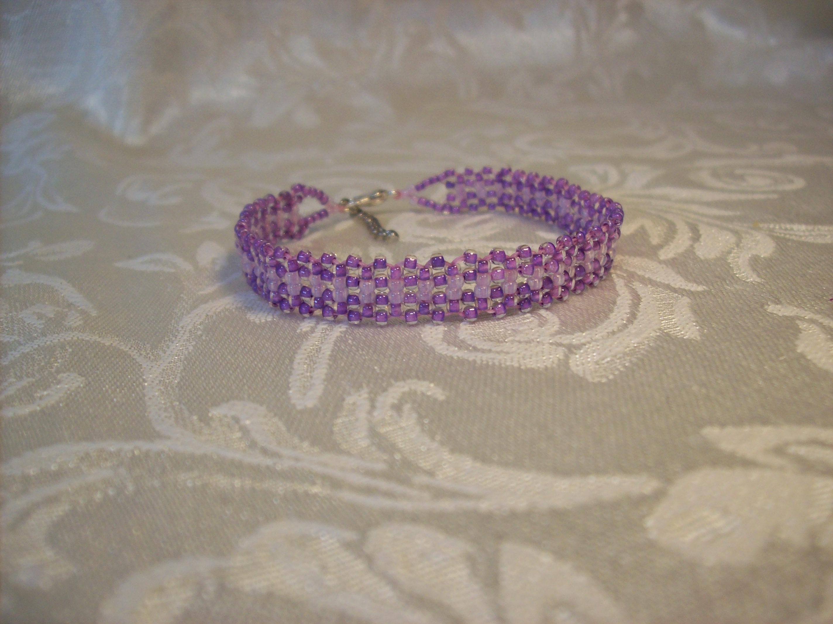 Purple Lace beaded Bracelet